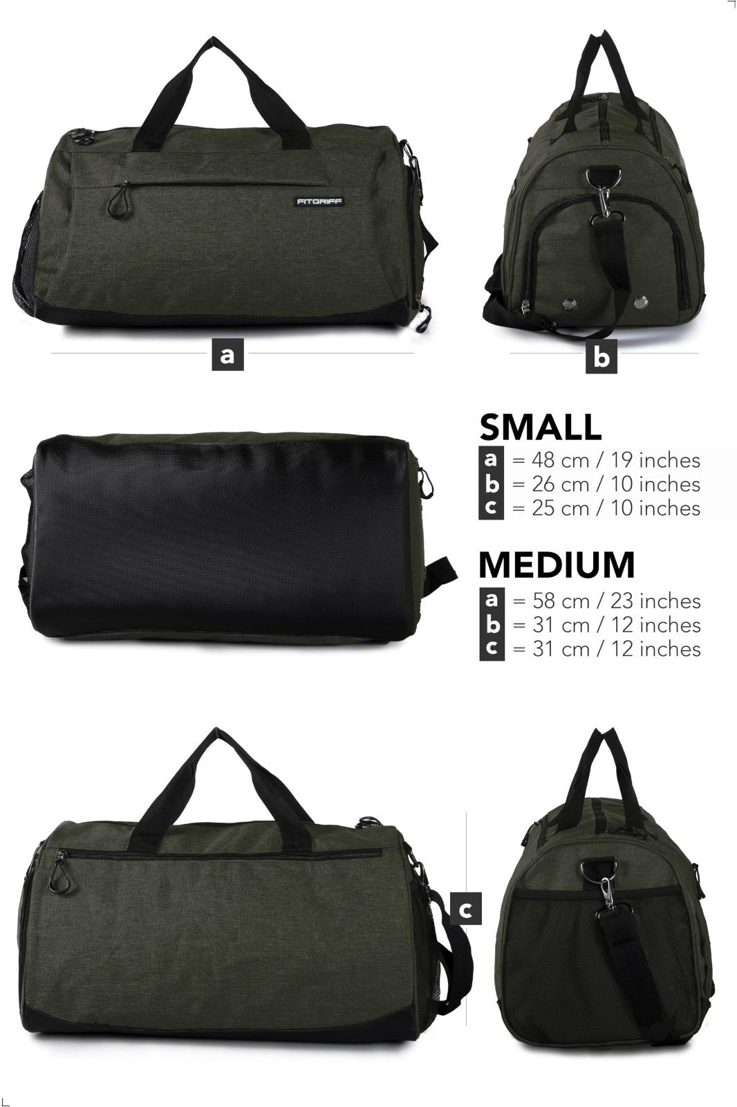 Versatile Gym Duffle Bag with Shoe & Wet Compartment for Travel, Sports & Fitnes5