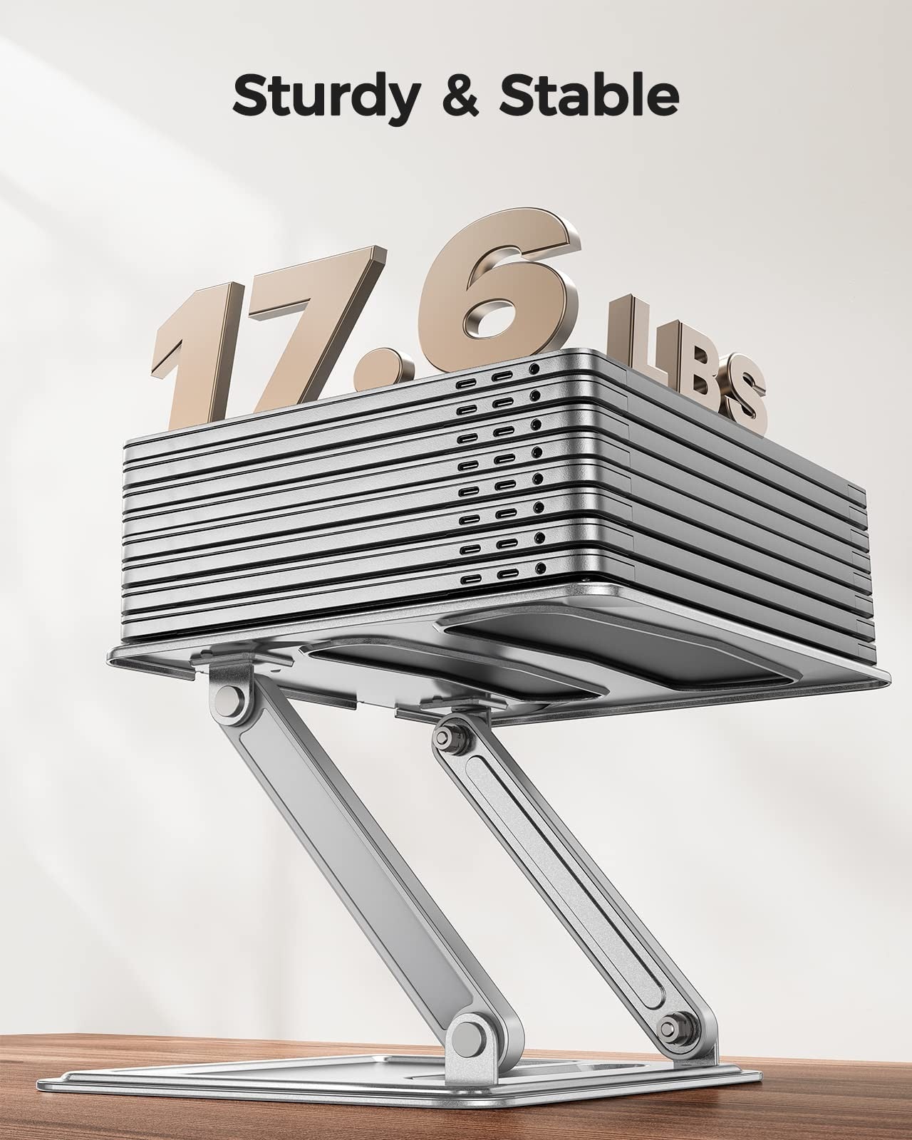 Adjustable Portable Laptop Stand for 17.3" Laptops, Ergonomic Design, Heat Dissi4