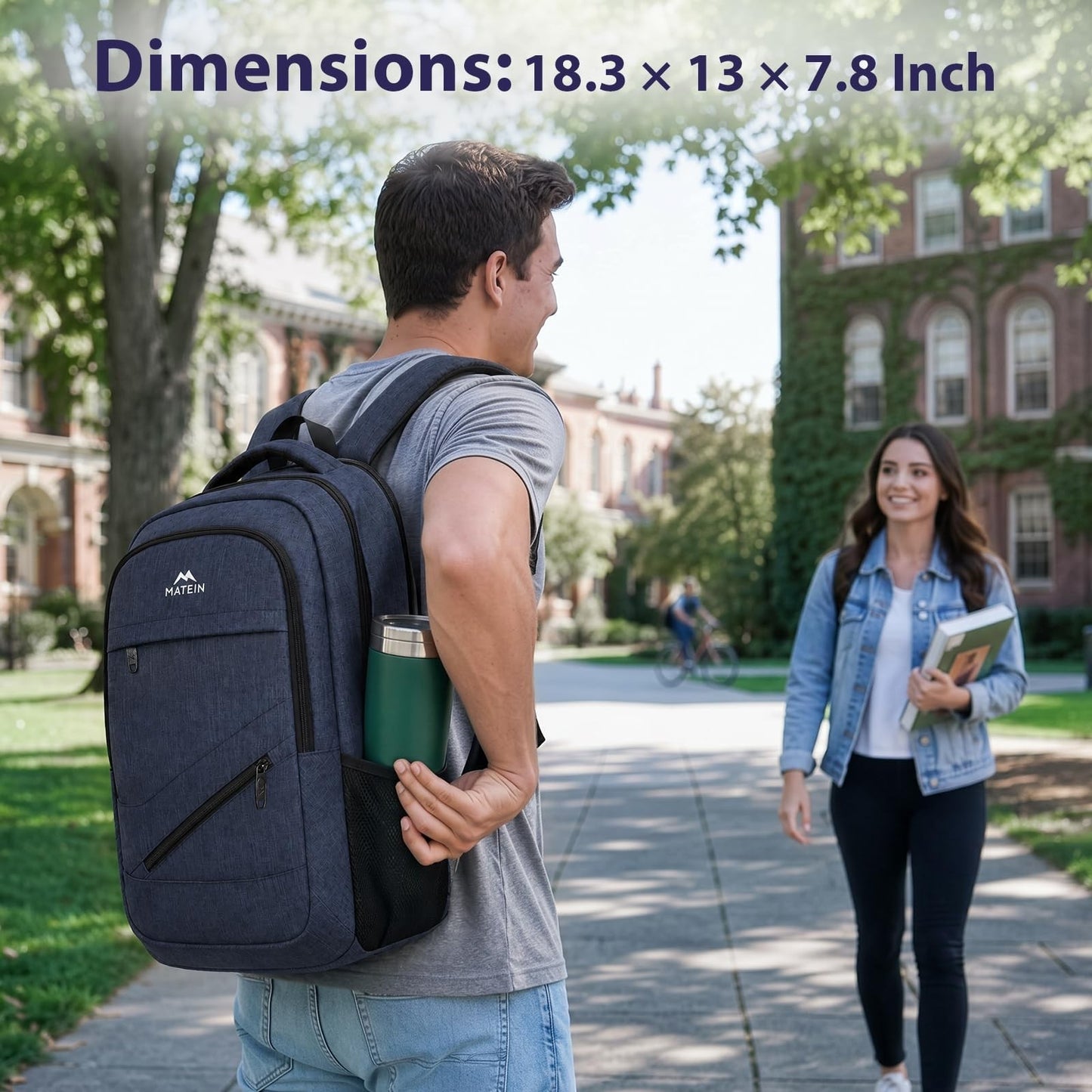 Large 17" Laptop Backpack for Men, Travel Work Bookbag, Carry On Rucksack1
