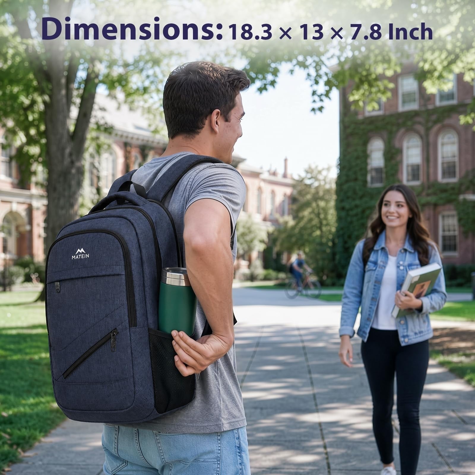 Large 17" Laptop Backpack for Men, Travel Work Bookbag, Carry On Rucksack1