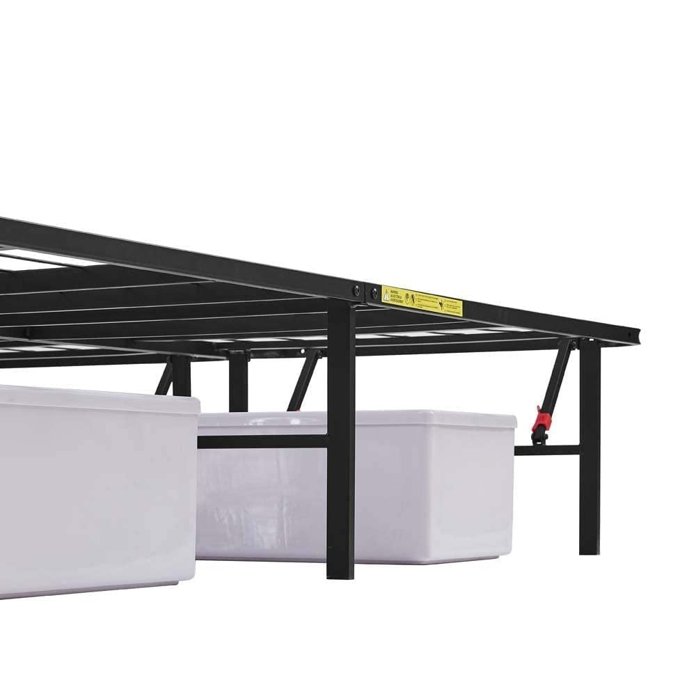 Sturdy Full Size Bed Frame with Underbed Storage, Foldable Metal Platform, Noise9