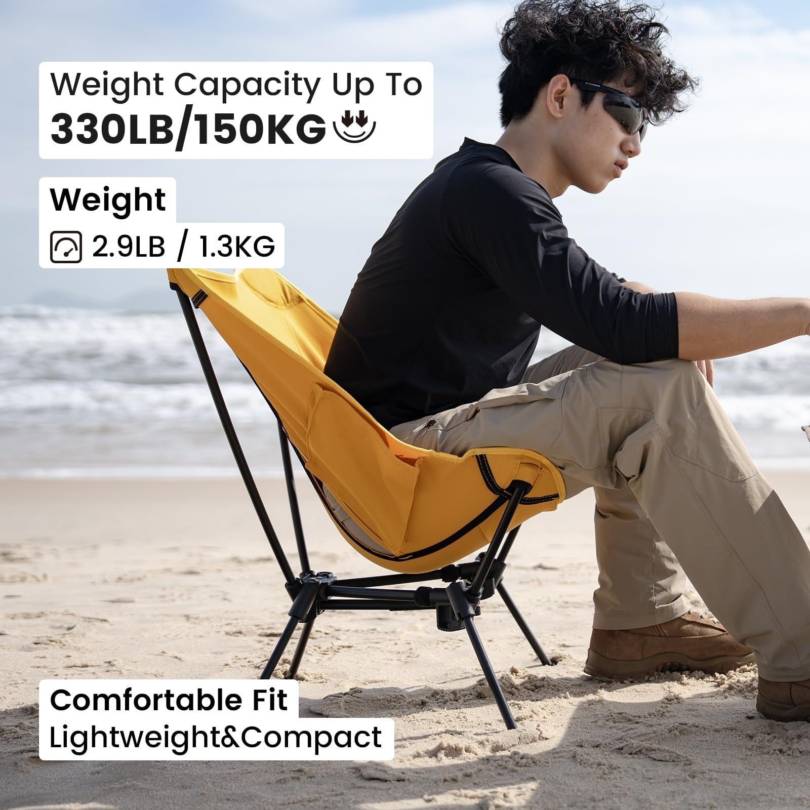 Lightweight Folding Camping Chair - Portable Backpacking Chair, 330 lbs Capacity7