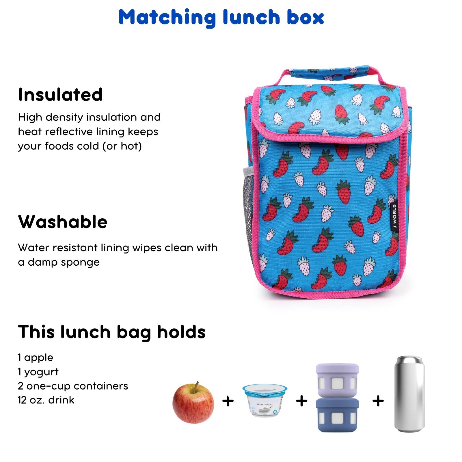 Kids Rolling Backpack & Lunch Bag Set   Elementary School Carry On Suitcase with5