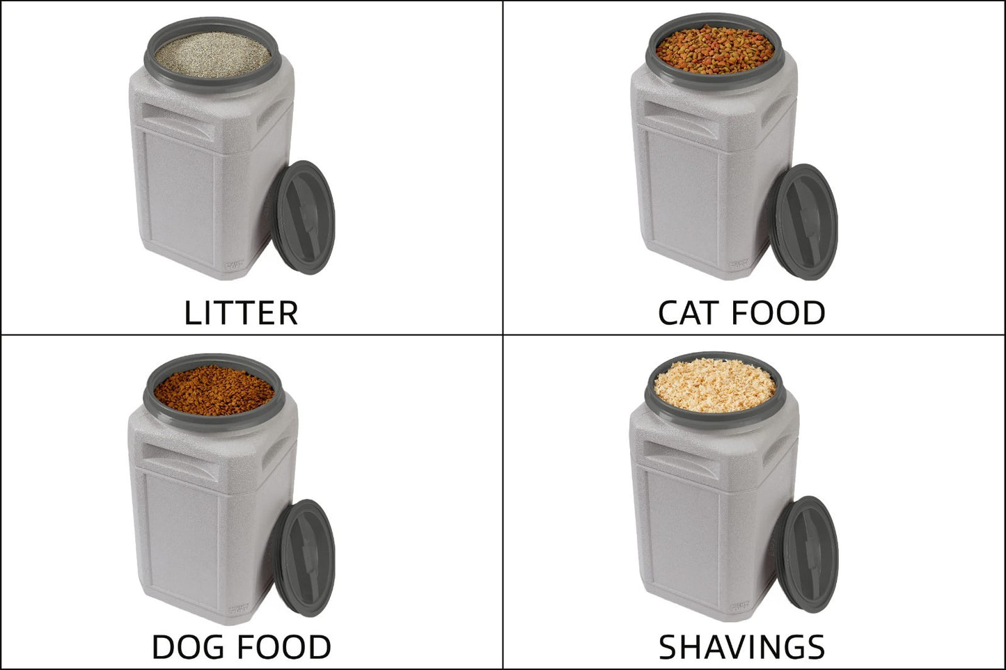 Airtight Dog Food Storage Container 13 Gal, Holds 54 lb - BPA-Free, Twist Lid, H4