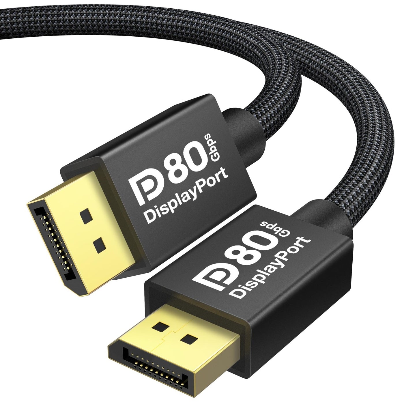 80Gbps DisplayPort 2.1 Cable 6.6FT, 16K@60Hz, 8K@240Hz, HDR, Gaming Monitor Cord1