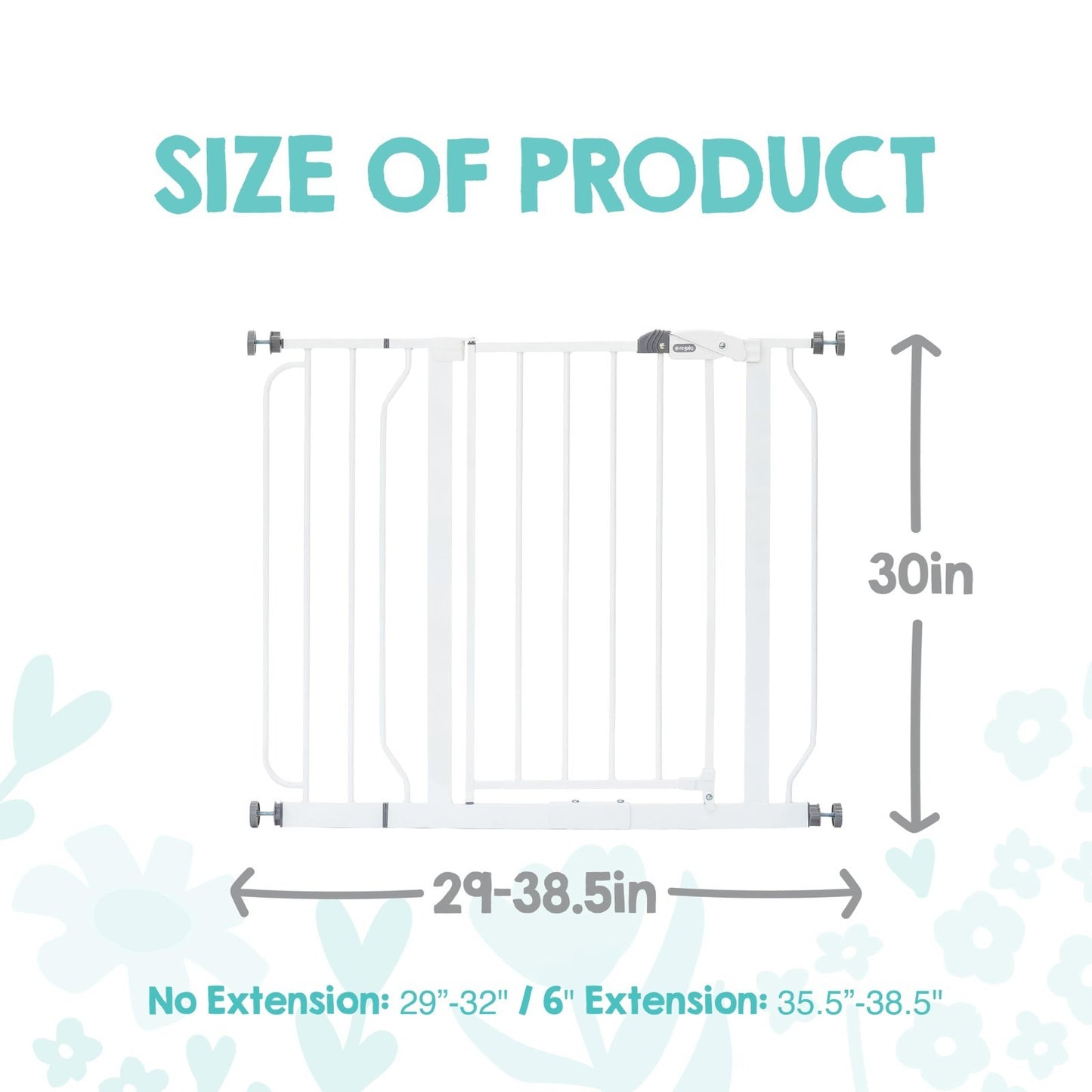 Adjustable 29" 38.5" Baby Gate for Stairs & Doorways   Easy Step Safety Barrier2