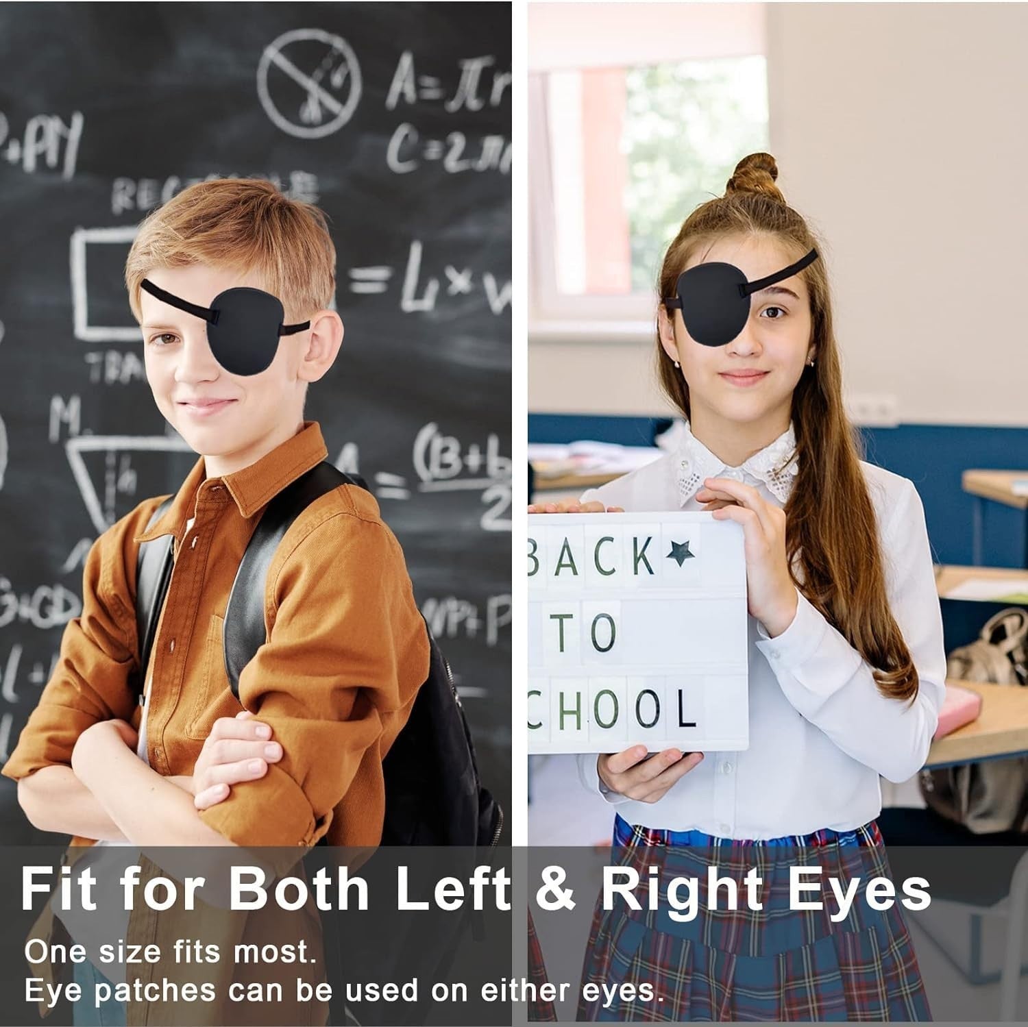 2PCS Adjustable Eye Patch Set for Adults & Kids, Soft Breathable Fabric, Amblyop5