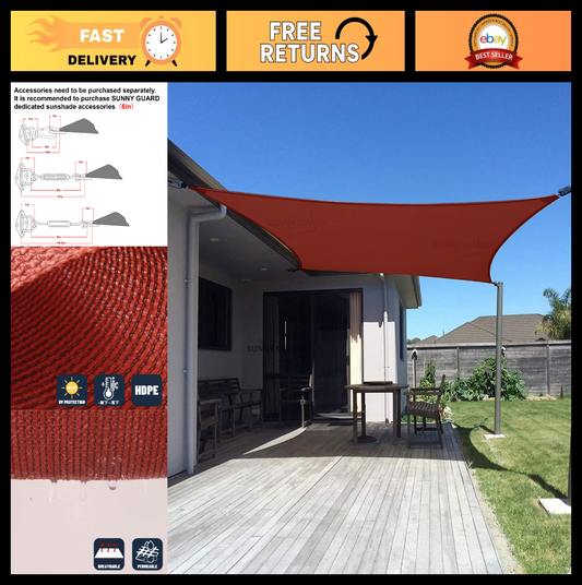 10' x 13' Rectangle Shade Sail Canopy   95% UV Block Outdoor Sun Shade for Patio0