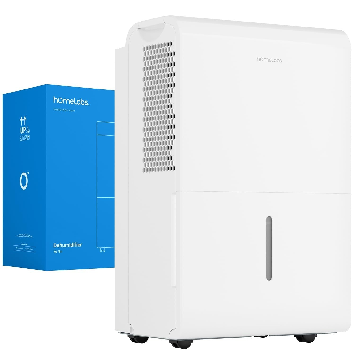 High-Capacity Dehumidifier 7,000 Sq Ft, 50 Pint, WiFi, Quiet, Auto Shut-off, Ide1