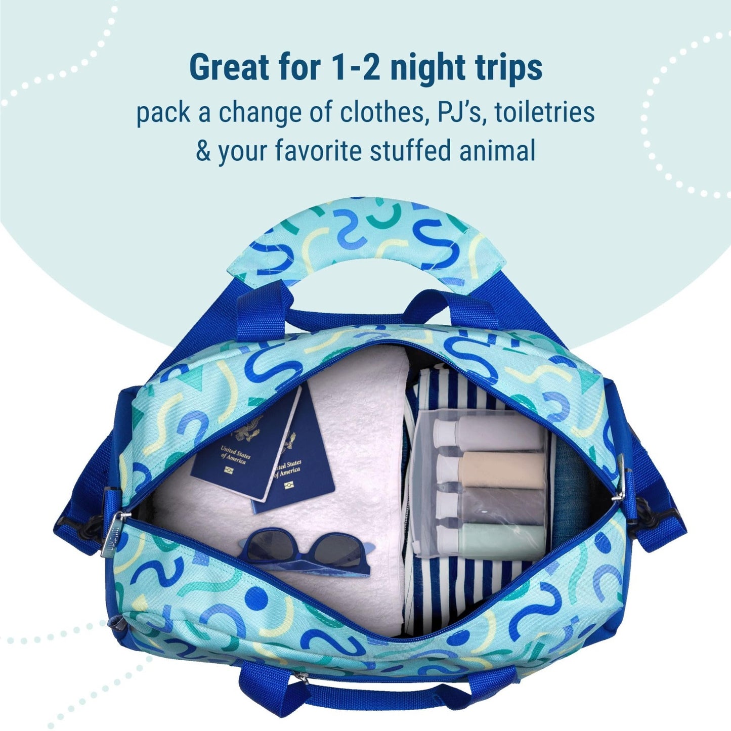 Kids Overnighter Duffel Bag - Carry-On Size, Perfect for School & Sleepovers - C5