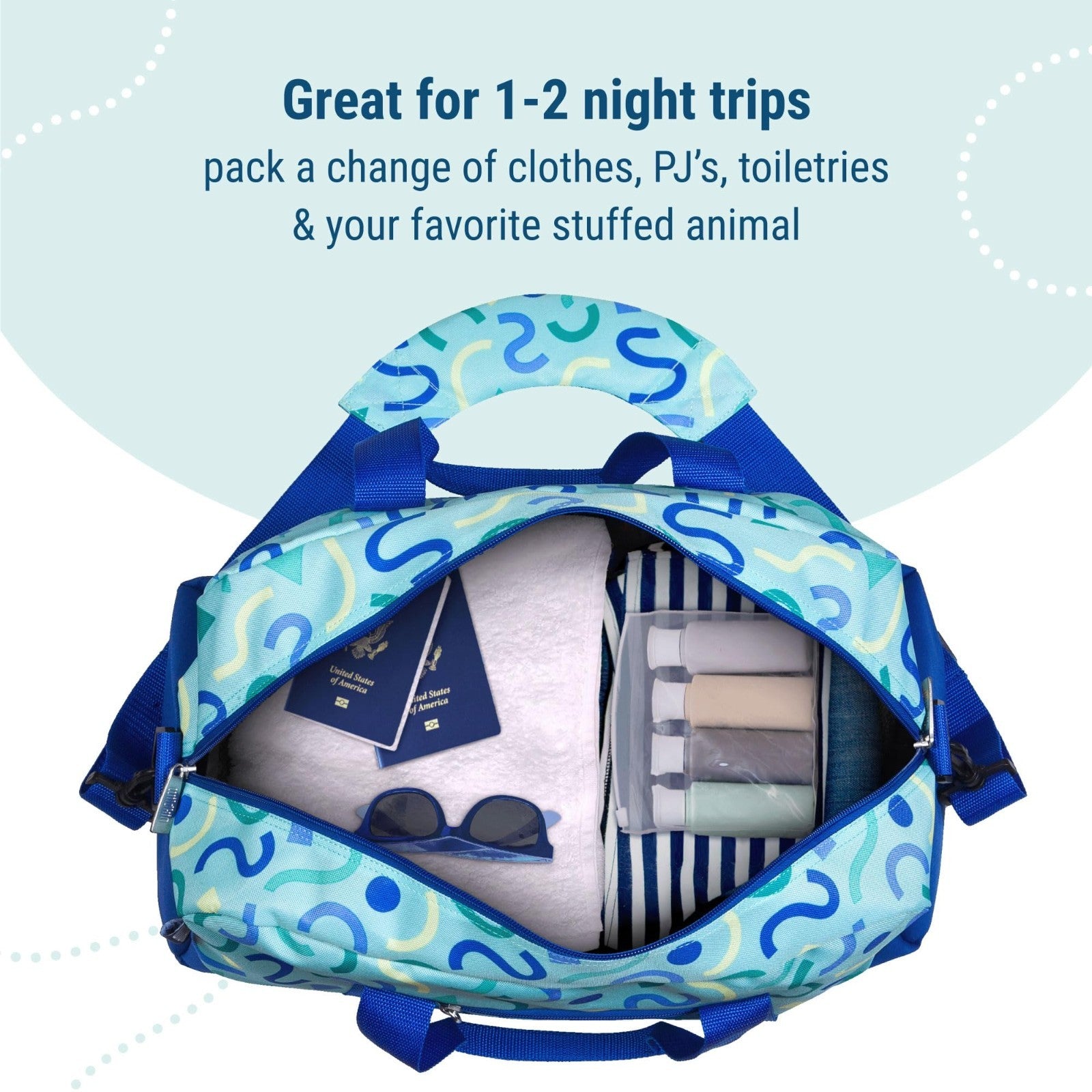 Kids Overnighter Duffel Bag - Carry-On Size, Perfect for School & Sleepovers - C5