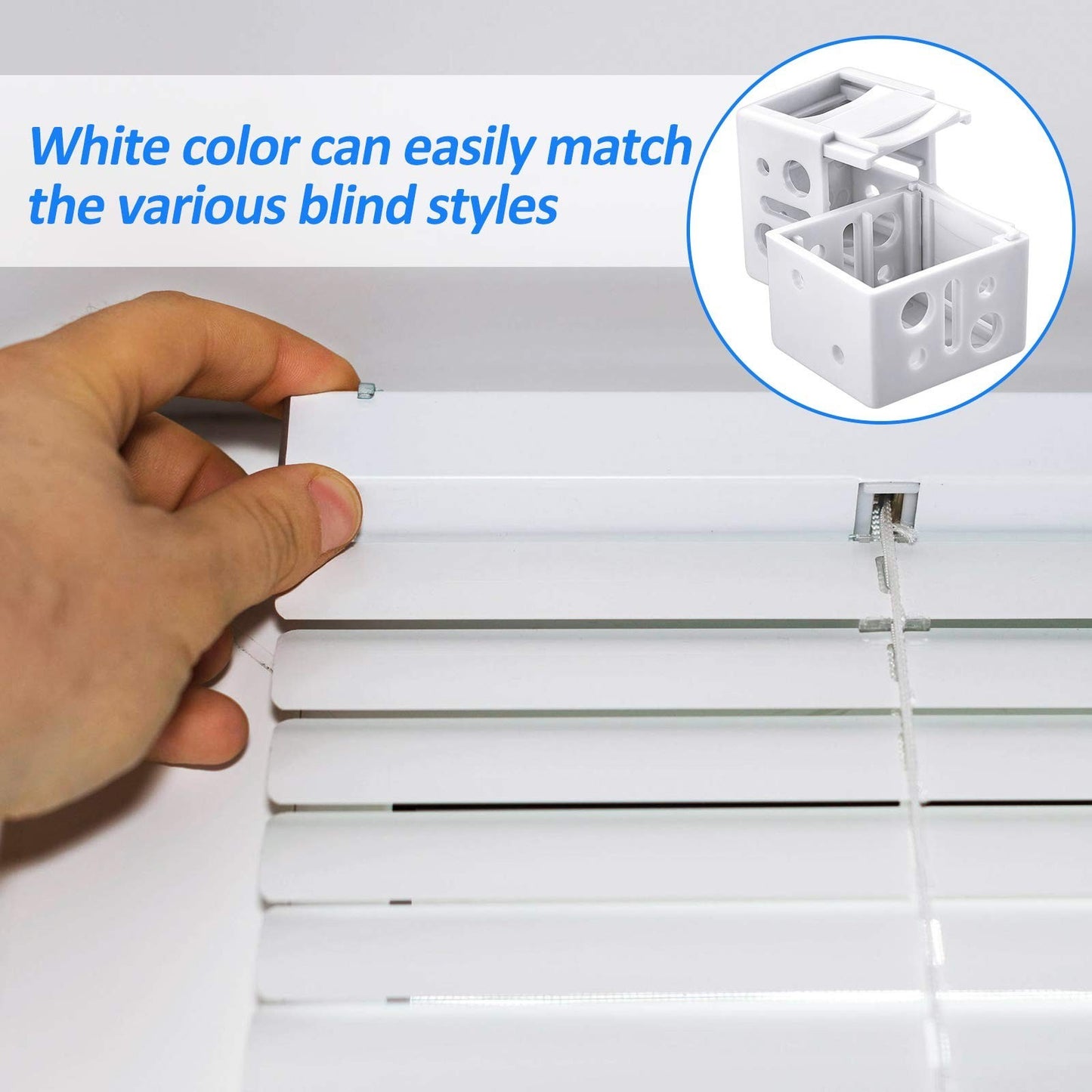 2 Pcs 1" Mini Blind Bracket Replacement - Plastic Headrail Mounting Hardware for4