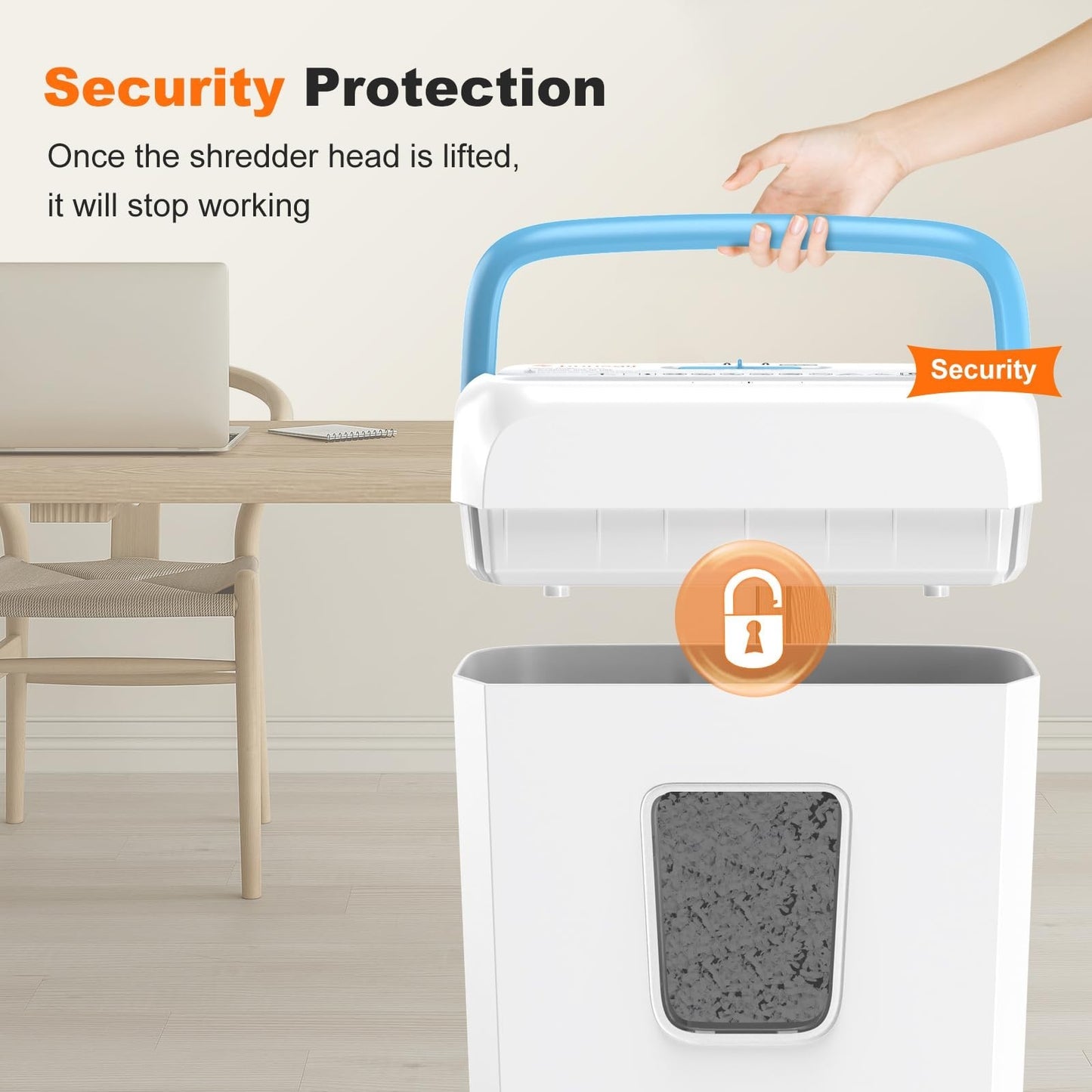 6 Sheet Cross Cut Paper Shredder for Home Office, P 4 Security, Shreds Credit Ca3
