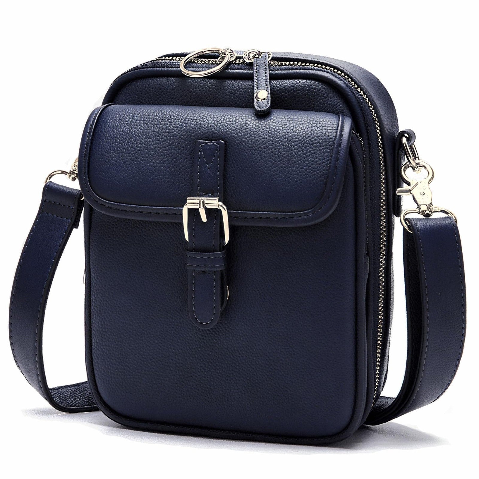 Stylish Vegan Leather Crossbody Bag for Women - Vintage Anti-Theft Messenger Pur1