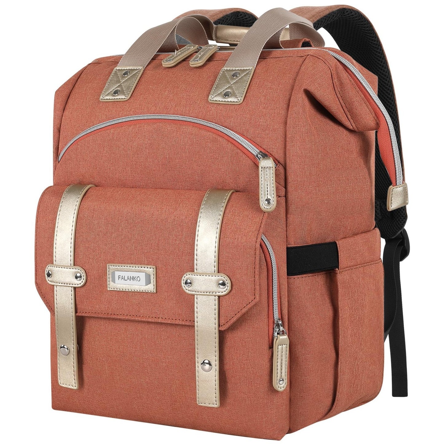 Waterproof 15.6" Laptop Backpack for Women, Large School Bag, RFID Anti Theft Or1