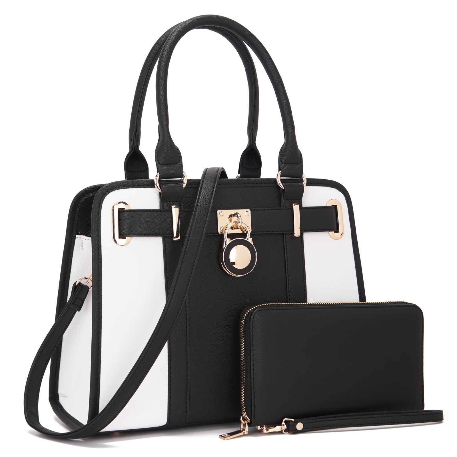 Structured Satchel Tote Handbag Set for Women - Stylish Purses with RFID Wallet1