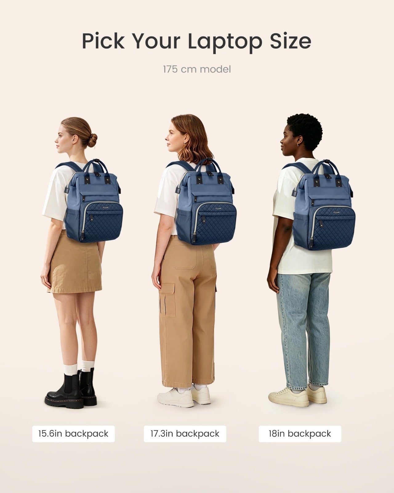 Quilted Laptop Backpack for Women   Stylish Work Bag for Teachers & Nurses6
