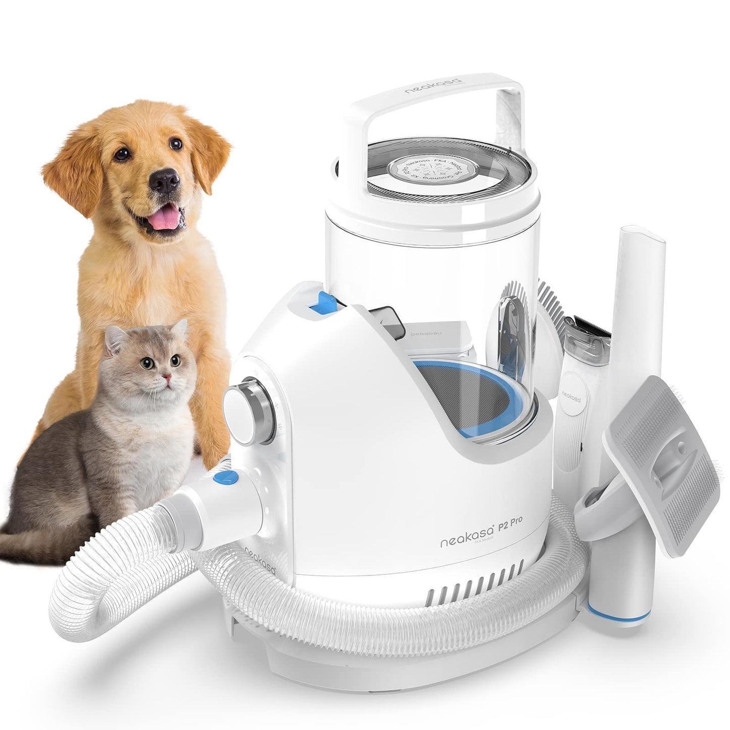 Dog Grooming Kit with Vacuum Suction, 5 Tools, 99% Hair Removal, 2L Dustbin1