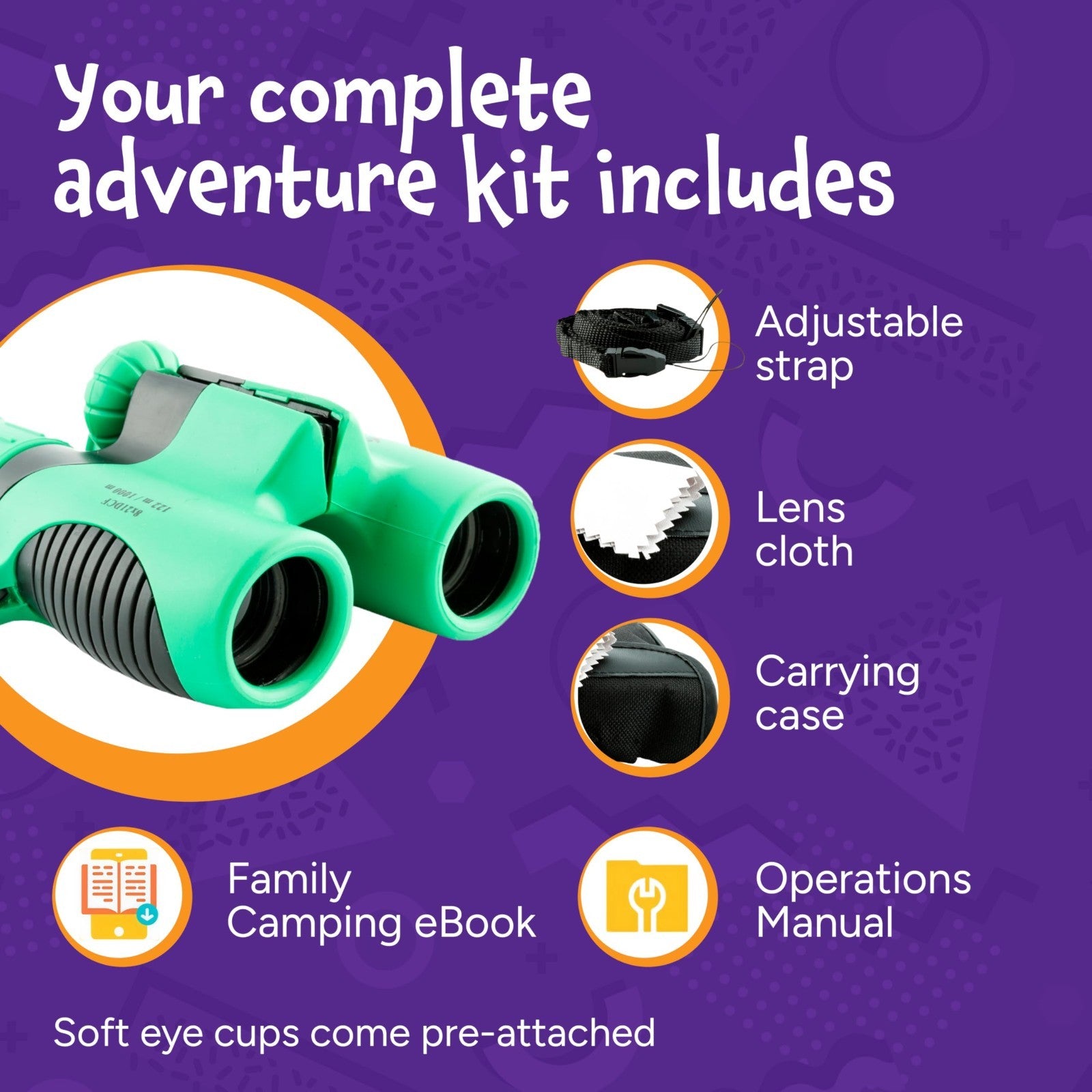Compact Green Binoculars for Kids 3 12   STEM Outdoor Adventure Toy for Bird Wat4