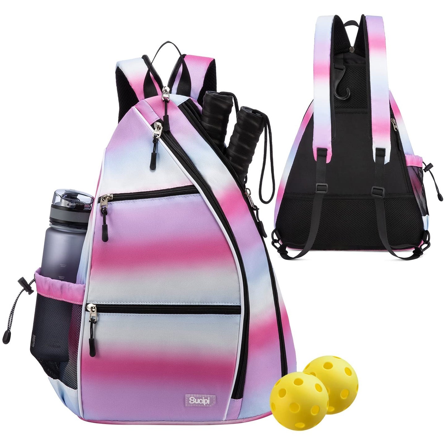 Adjustable Pickleball Backpack with Fence Hook, Large Capacity & Safety Pocket1