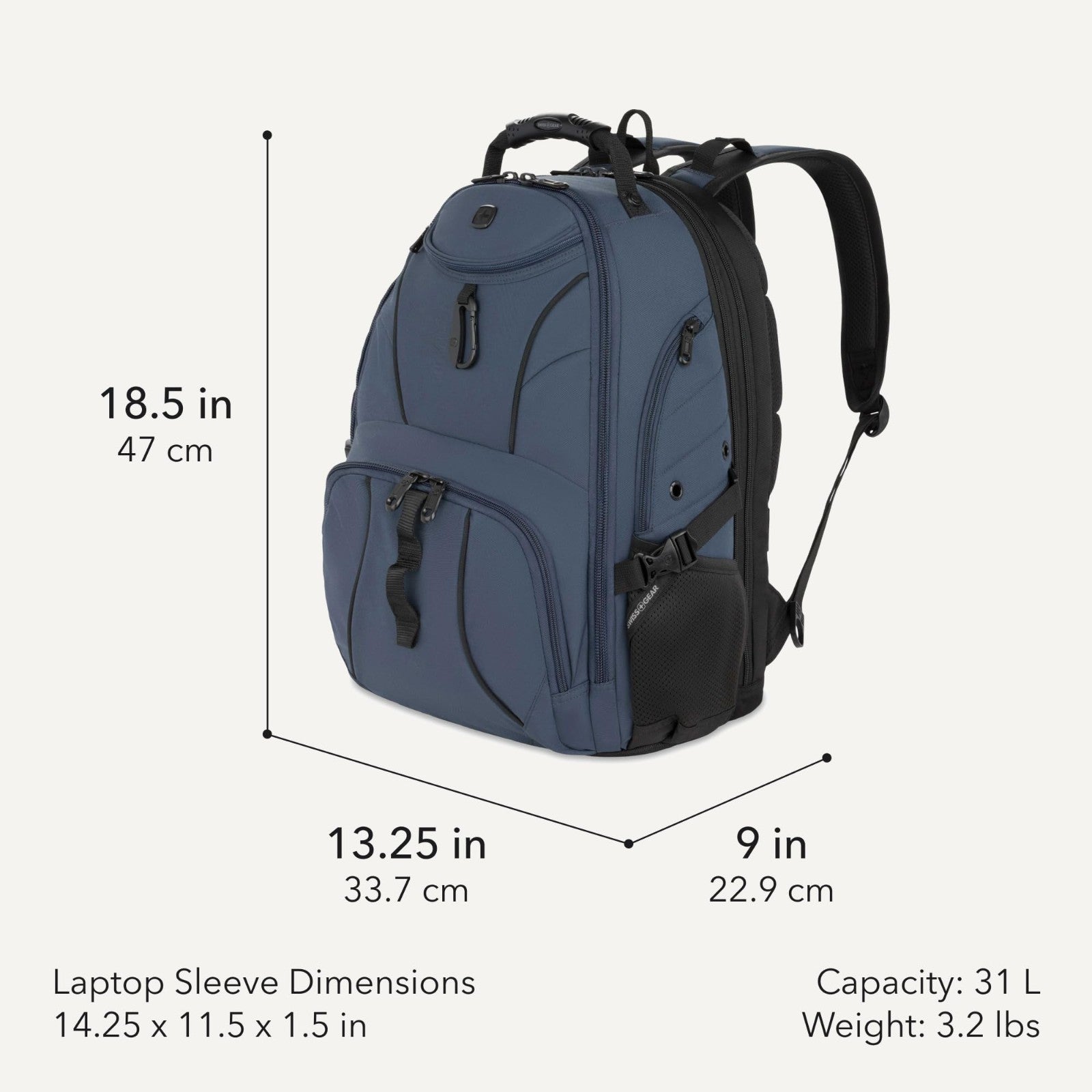 Large TSA Friendly Laptop Backpack for 17" Laptops, RFID Protection, Tablet Pock2