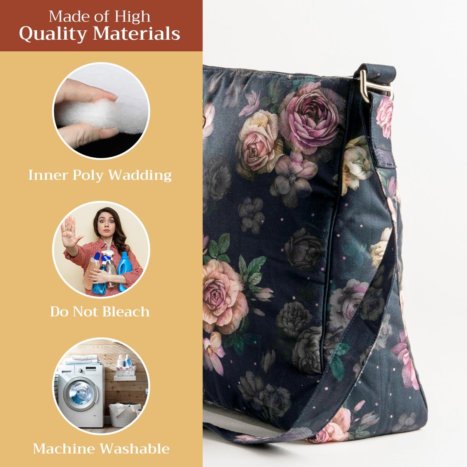 Stylish Cotton Shoulder Bag for Women   Versatile Handbag, Everyday Use3