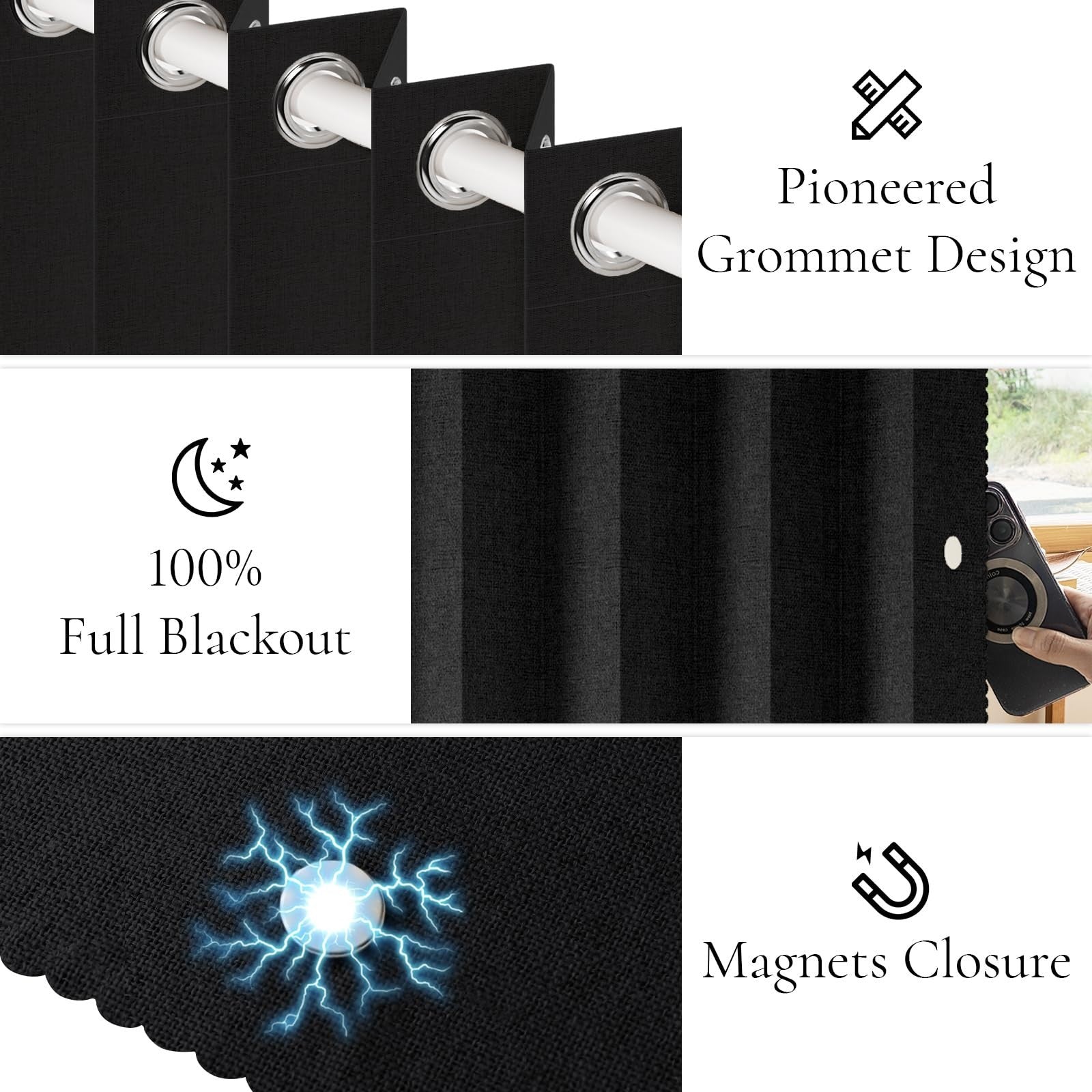Vertical Privacy Shades   Memory Foam Pinch Pleated Drape, 78" Wide, 1 Panel, Bl6