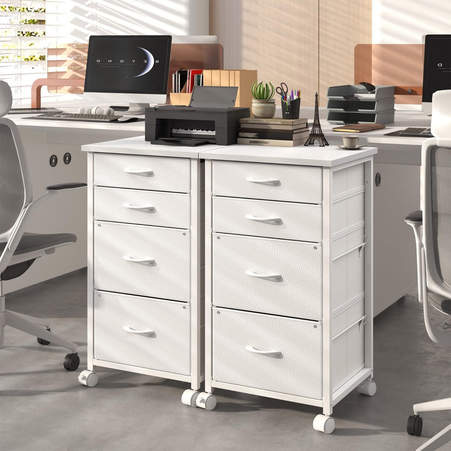 4 Drawer Rolling File Cabinet for A4 Letter Size   Home Office Storage, Printer4