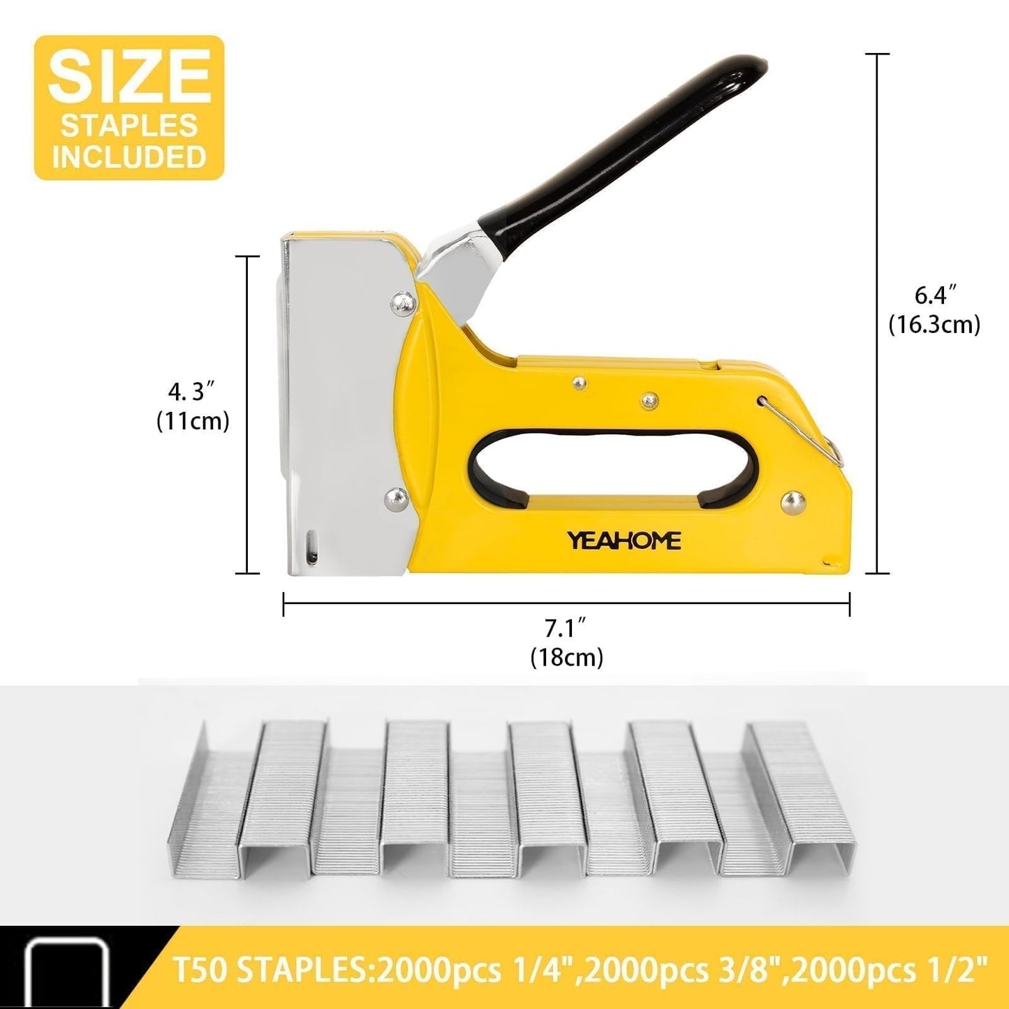 Heavy Duty Staple Gun Kit with 6000 T50 Staples   Manual Upholstery Tool for DIY2
