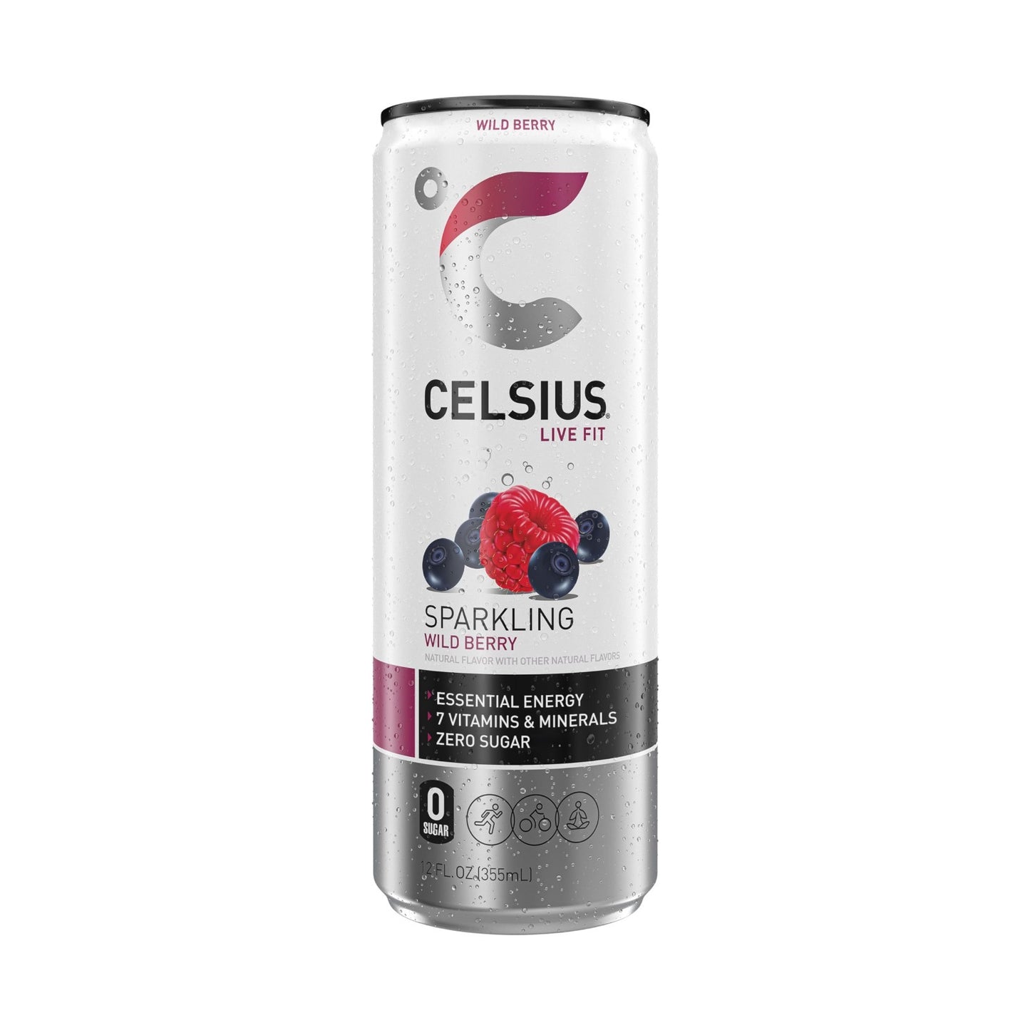 Sugar Free Sparkling Wild Berry Energy Drink, 12 Fl Oz, Pack of 12 Cans4