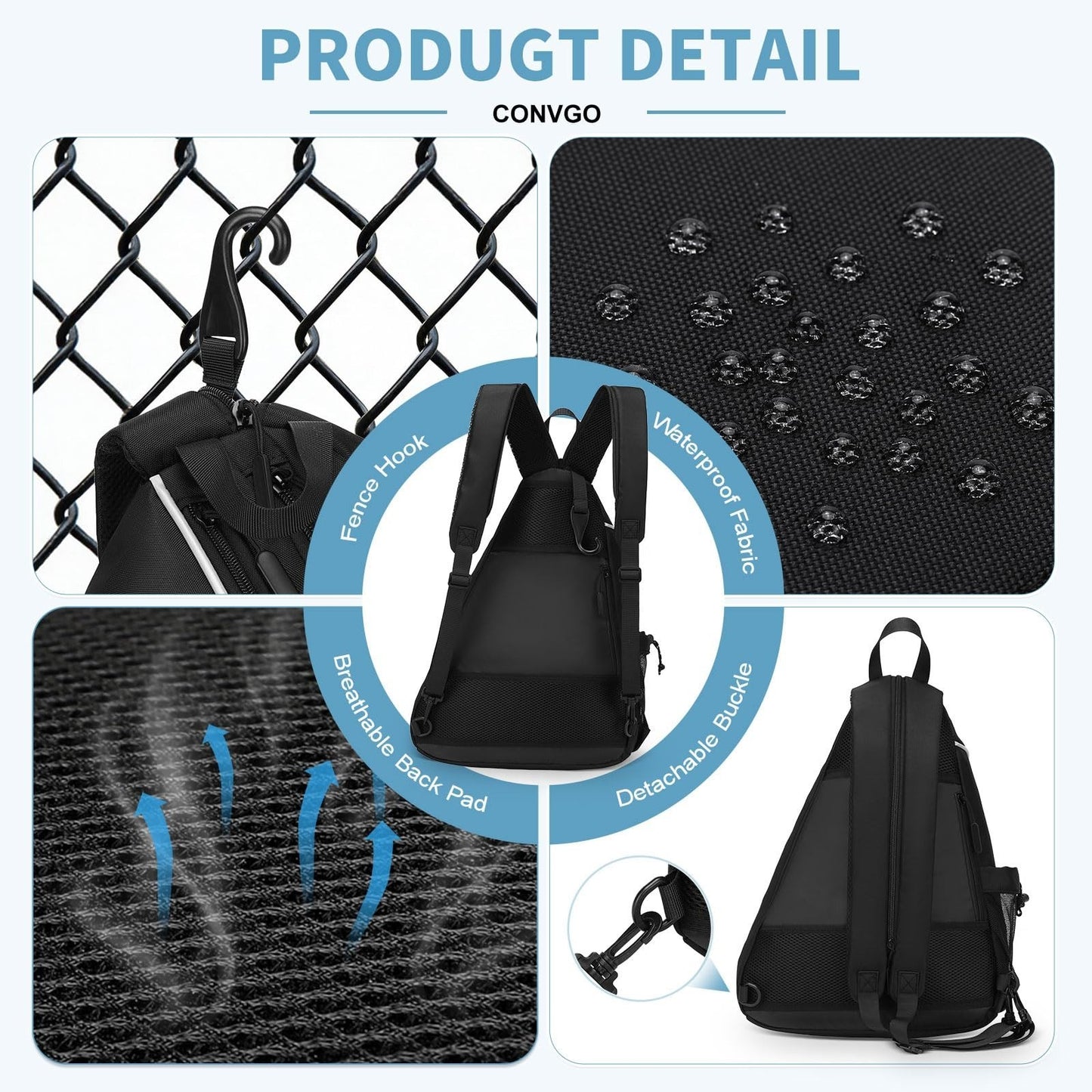Adjustable Pickleball Backpack & Sling Bag - 2-in-1 Sports Bag for Tennis5