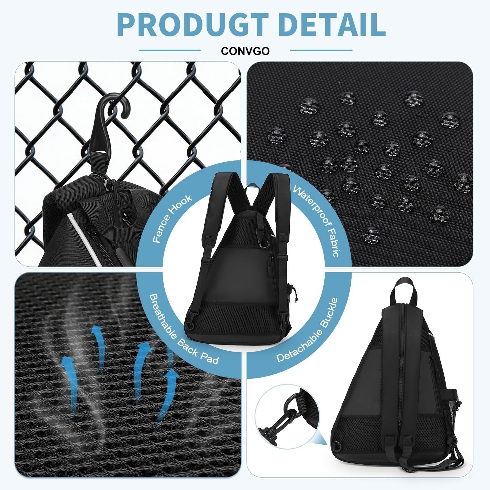 Adjustable Pickleball Backpack & Sling Bag - 2-in-1 Sports Bag for Tennis5