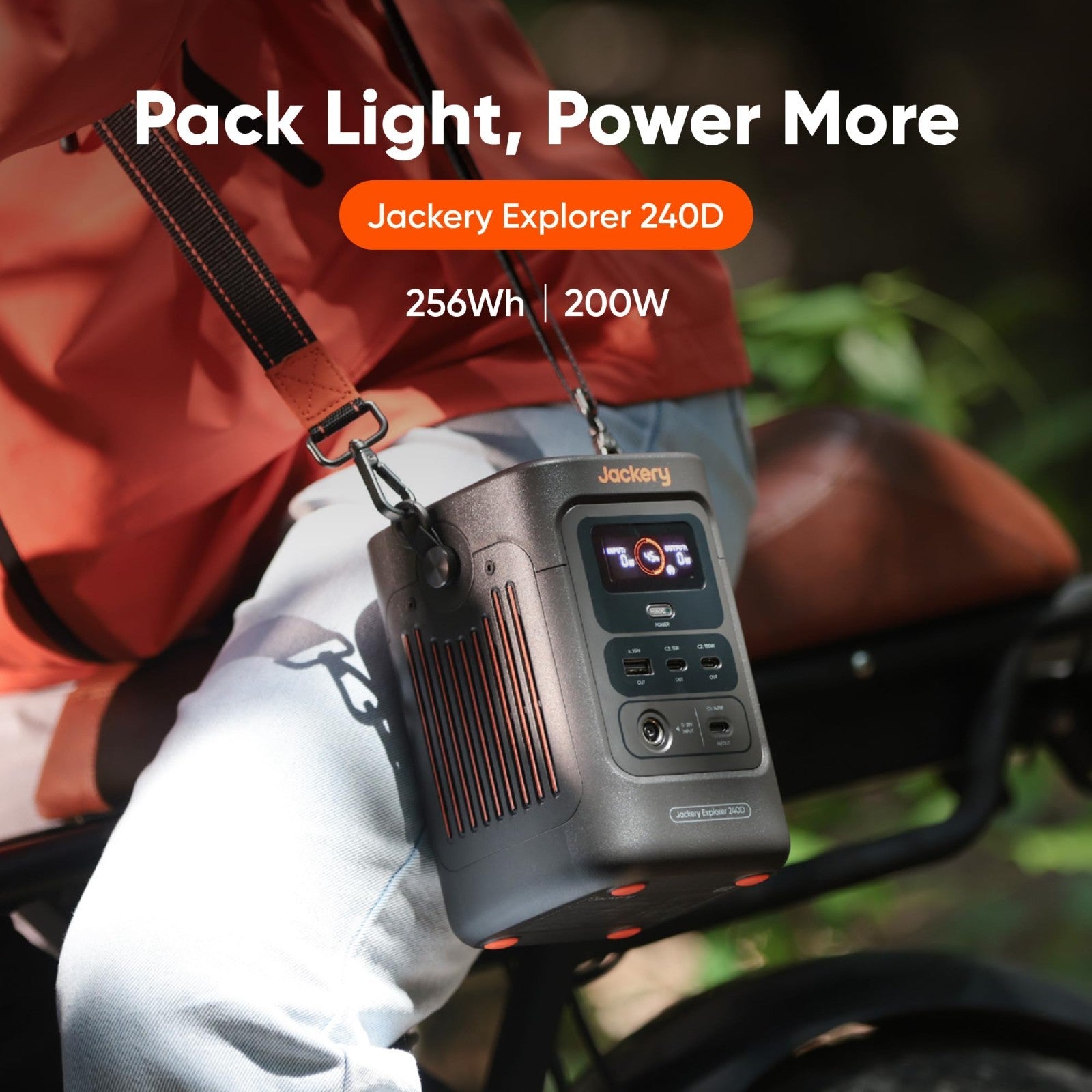 Portable Power Station with 40W Solar Panel, 240Wh LiFePO4 Battery, Fast Chargin7
