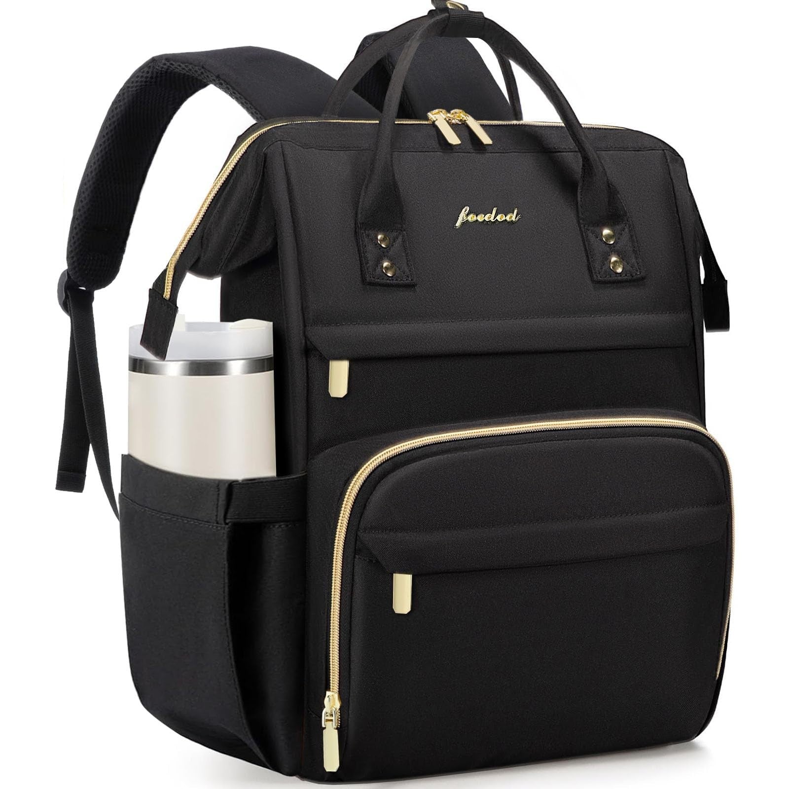 Stylish Waterproof Laptop Backpack for Women   Fits 15.6"   Travel Work Bag, Col1