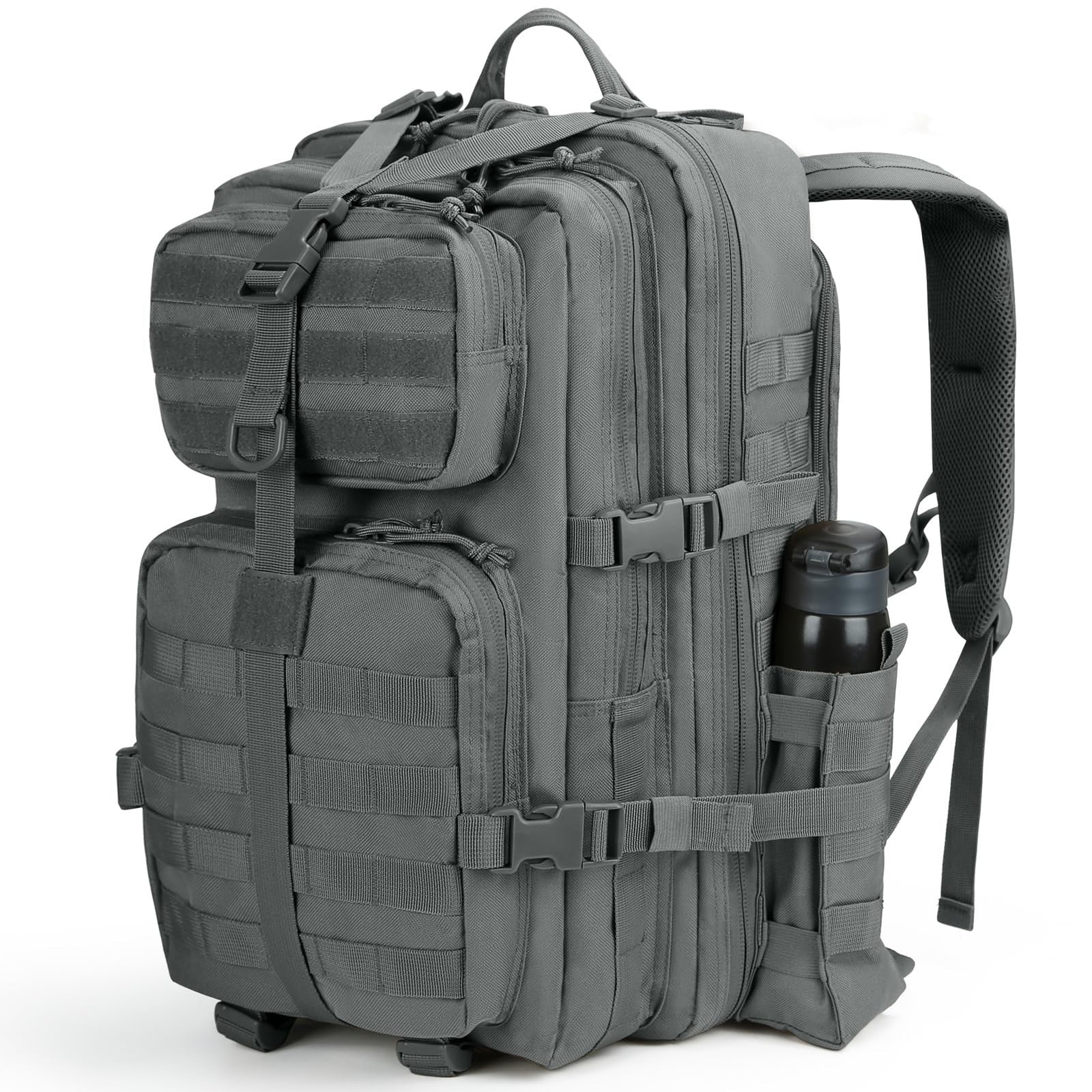 Tactical Military Backpack for Men   3 Day Survival Gear, Grey, Outdoor Travel1