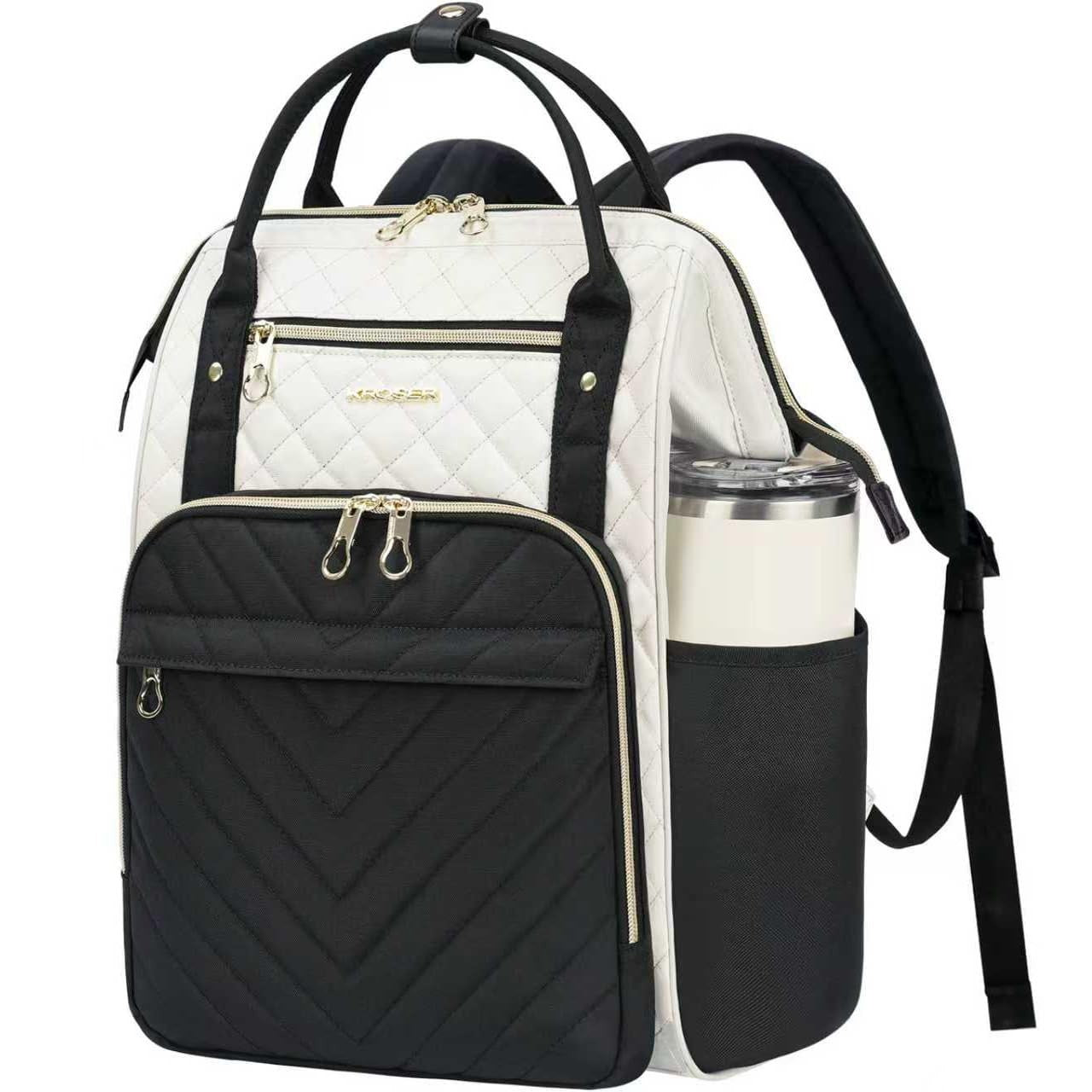 Stylish 17" Water-Repellent Laptop Backpack for Travel & College - Casual Daypac1