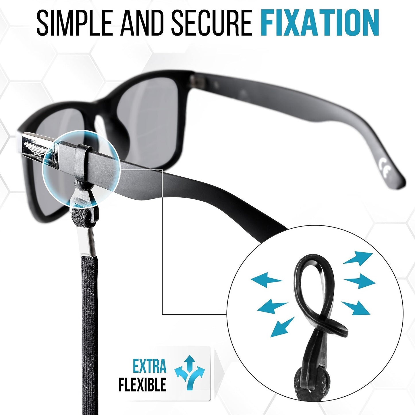 Premium Eyeglass Holder Straps - 4 Pack Adjustable Sunglass Chains for Men & Wom7