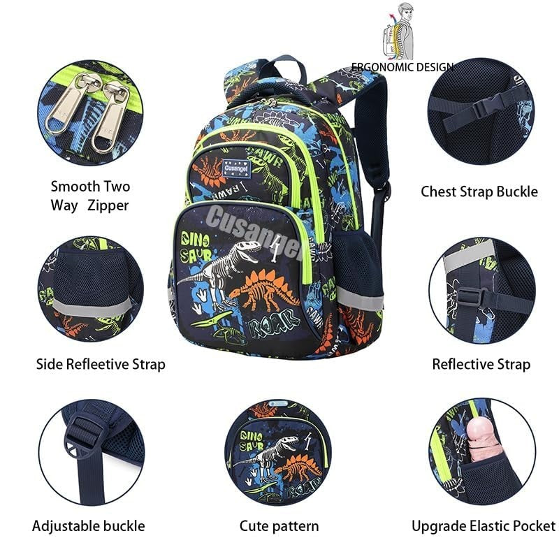 Dinosaur Backpack Set for Kids   3Pcs with Lunch Box & Pencil Case, Perfect Gift6
