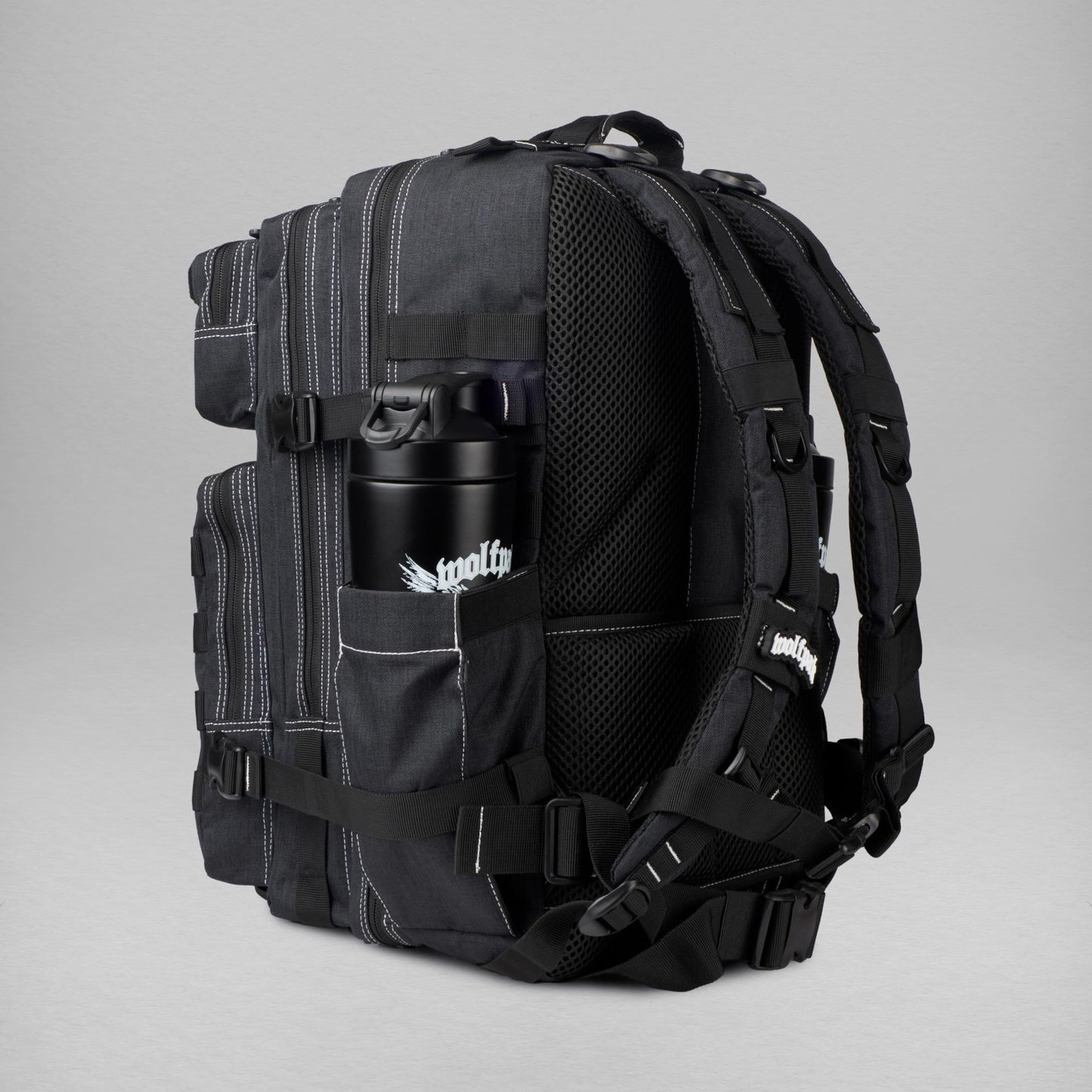 Durable 45L Waterproof Gym Backpack   1000D Oxford, MOLLE Webbing, Laptop Pocket6