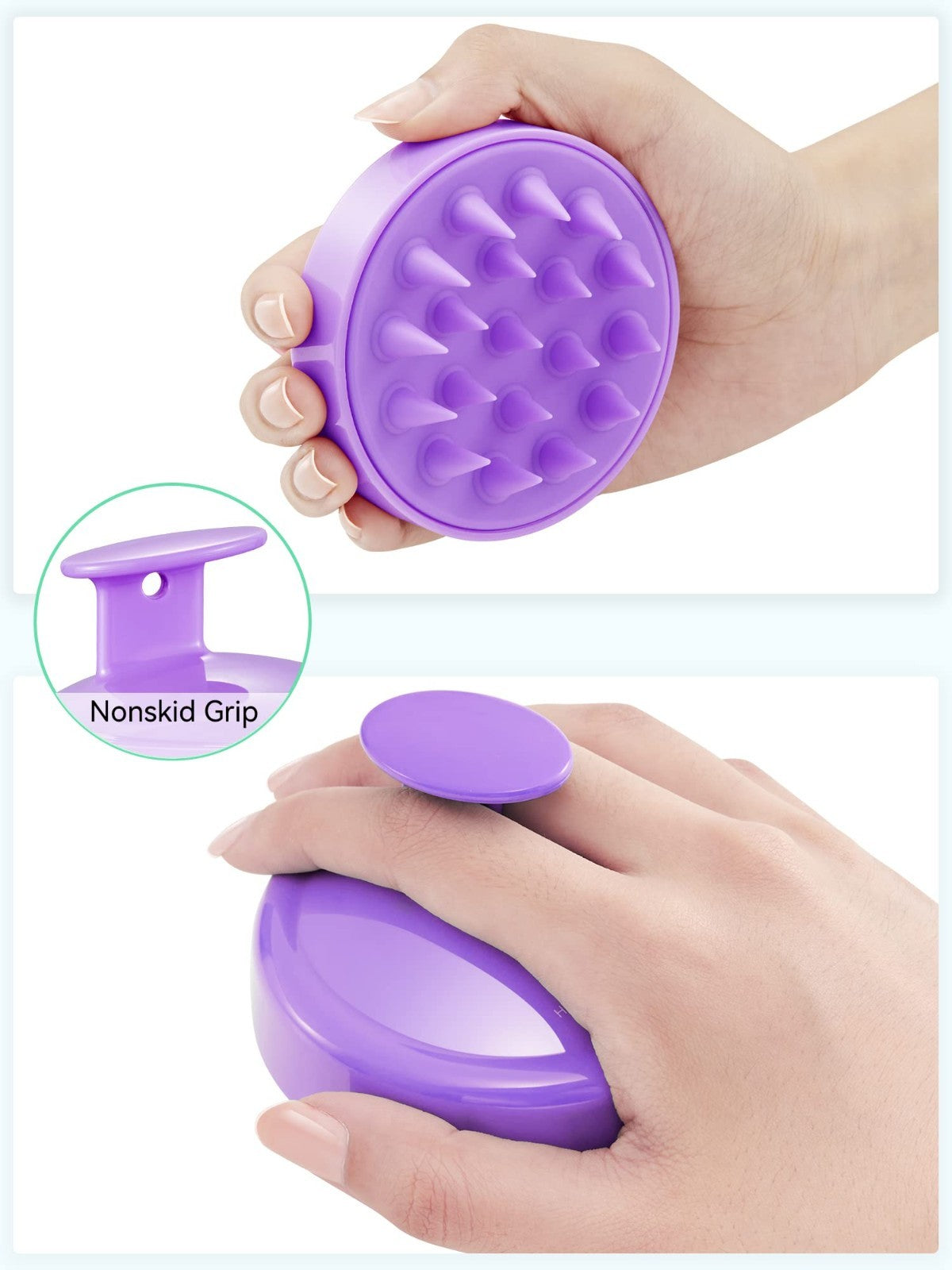 Scalp Massager Shampoo Brush   Soft Silicone Scrubber for Hair Growth & Dandruff1