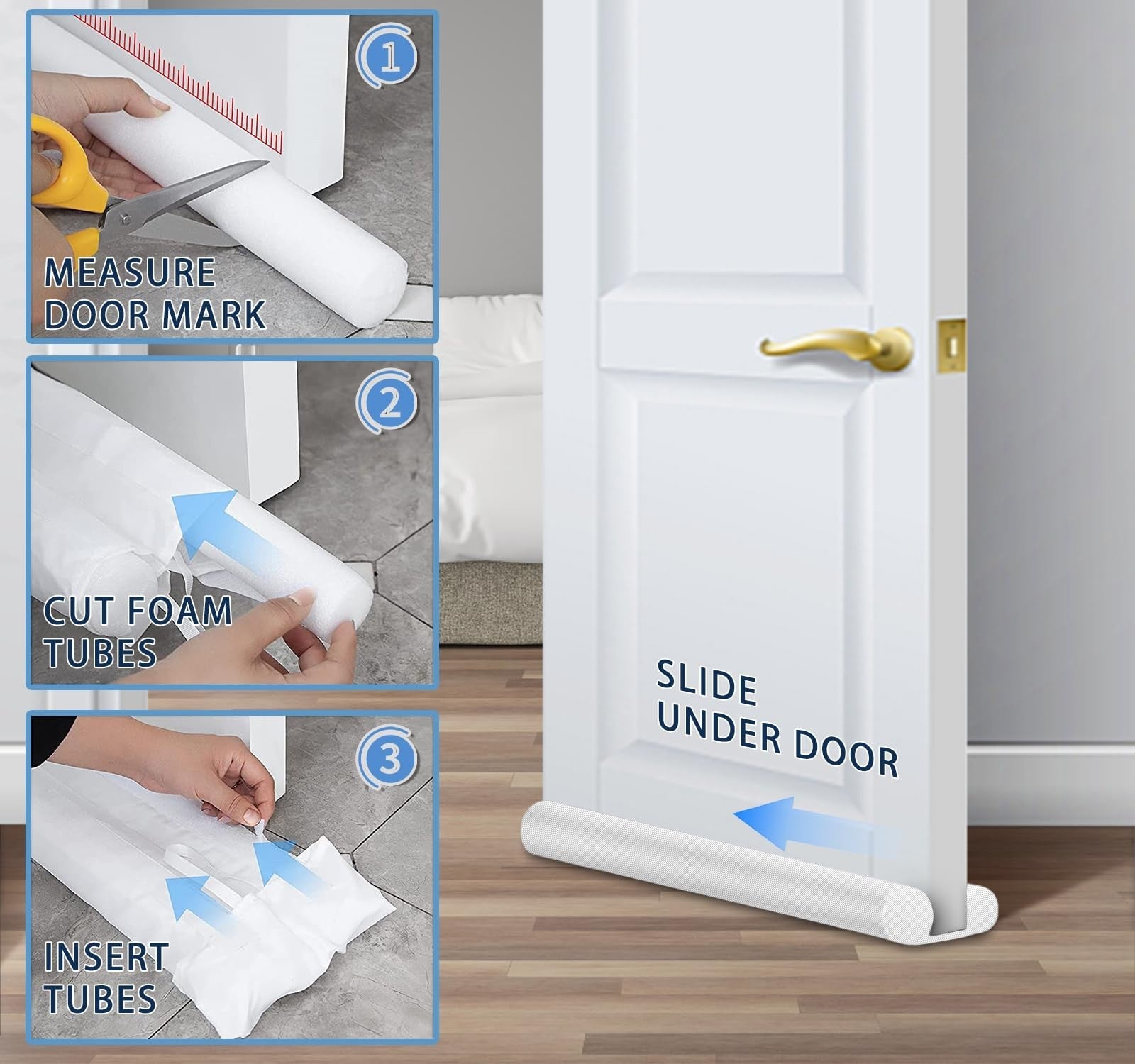 Under Door Draft Stopper   Cold Air Blocker, Adjustable 30" 36" Gap Filler, Weat5