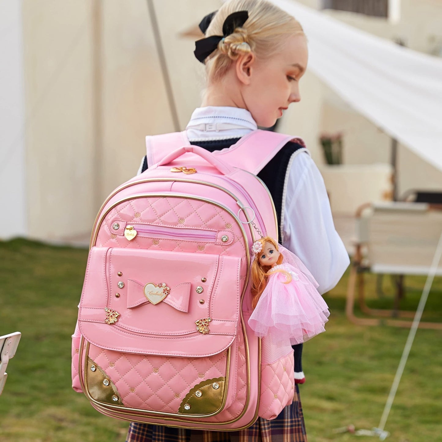 Cute Waterproof Backpack for Girls   Large Toddler School Bag & Travel Daypack2