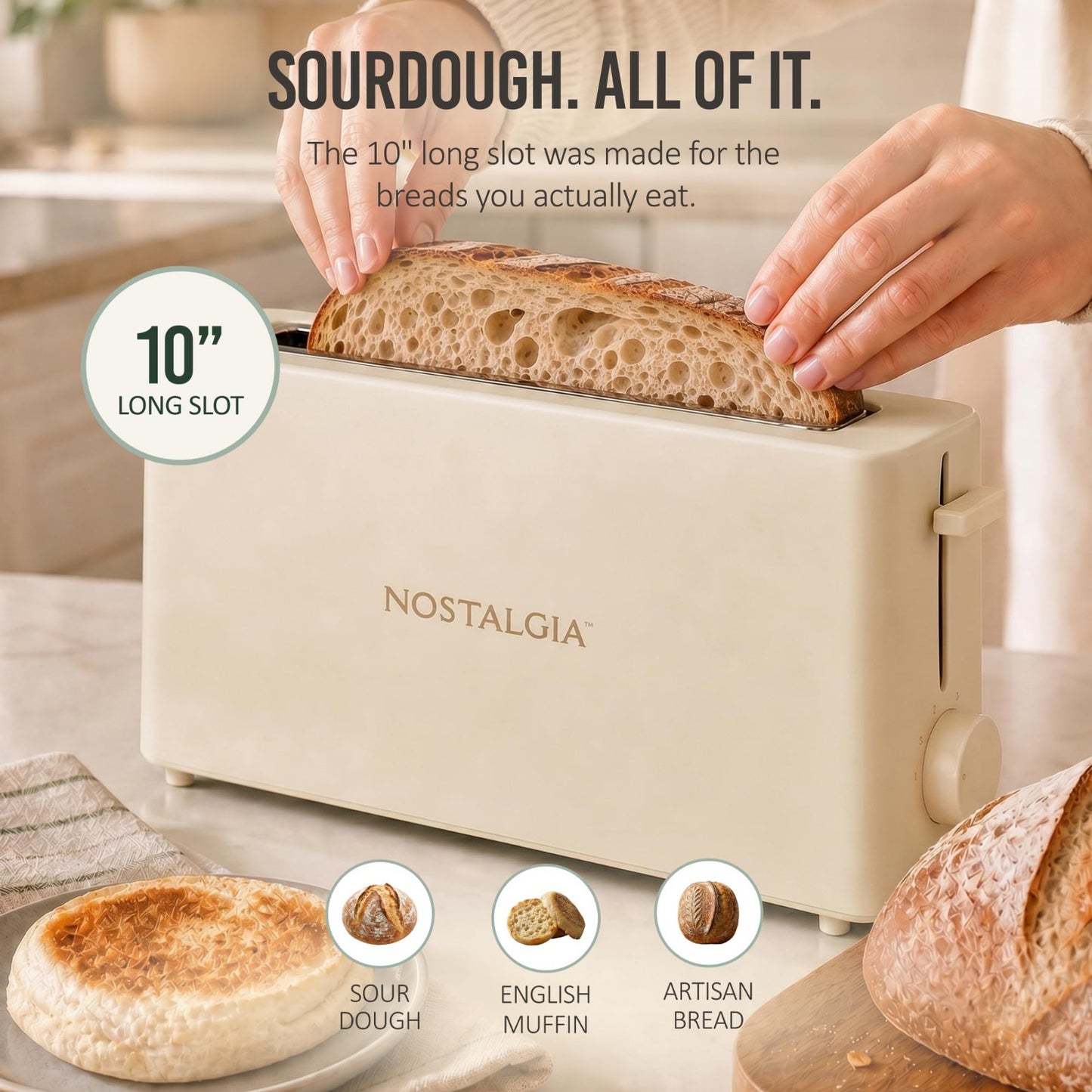 Slim 2 Slice Toaster with Wide Slot – Adjustable Browning Dial & Drop down Crumb7