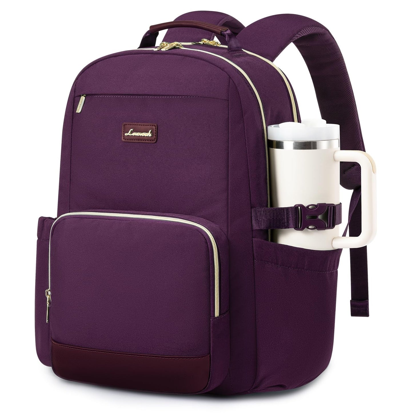 Stylish Waterproof Laptop Backpack for Women, 15.6" Large Capacity Travel Bag, D1