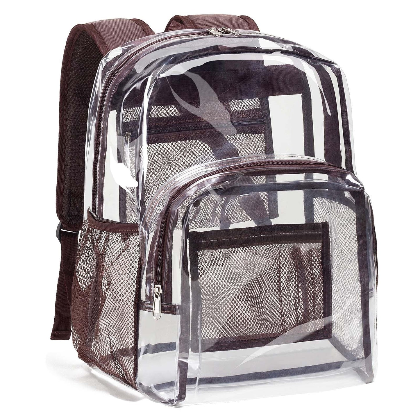Heavy Duty Clear PVC Backpack with Reinforced Straps - Large Capacity for Colleg1