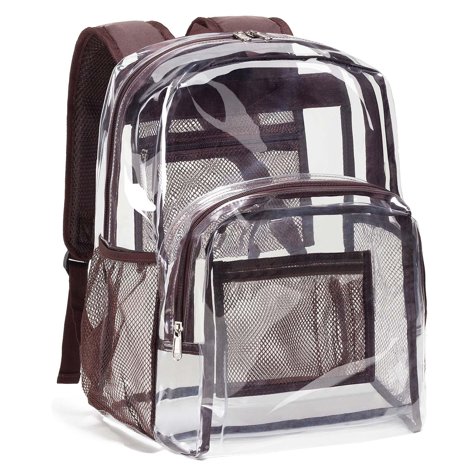 Heavy Duty Clear PVC Backpack with Reinforced Straps - Large Capacity for Colleg1
