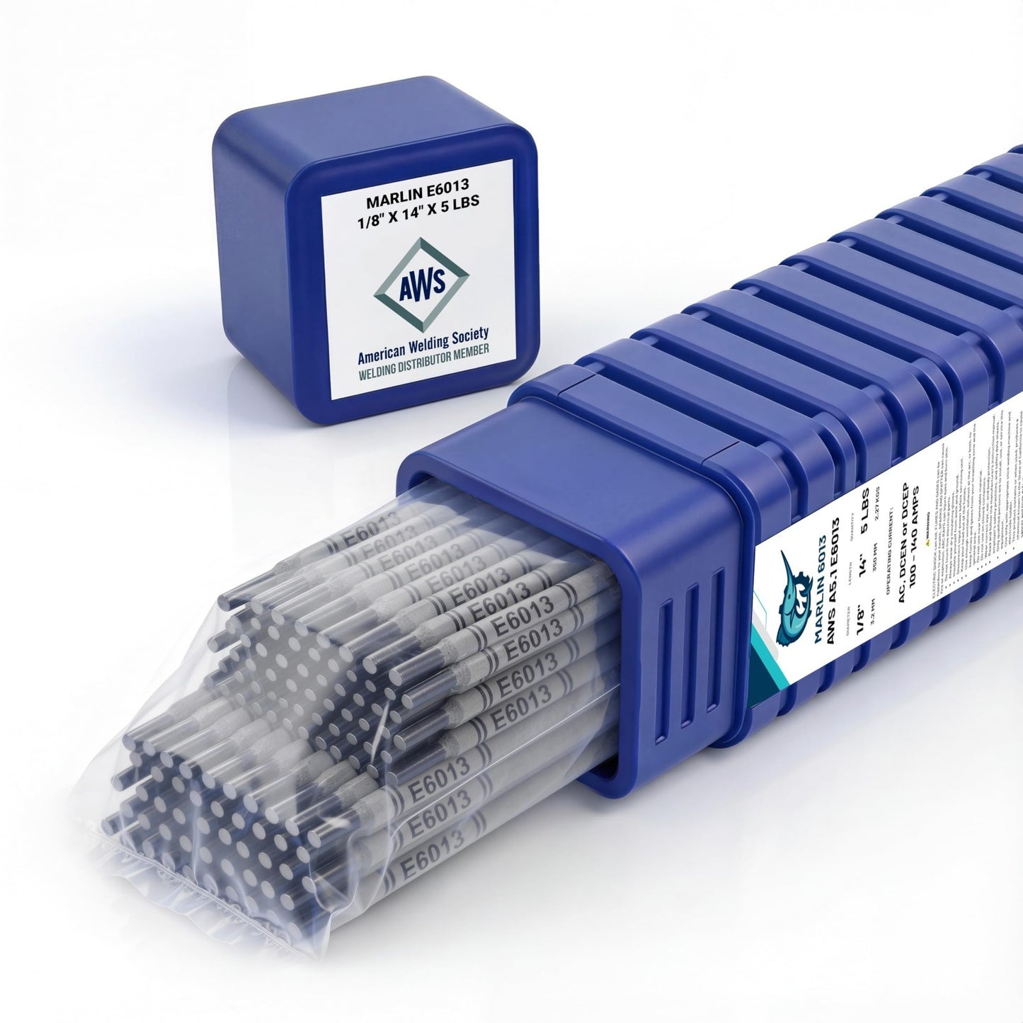 Premium 1/8" Welding Rods 5 lb - Carbon Steel Electrodes, Smooth Arc, Easy Slag,1