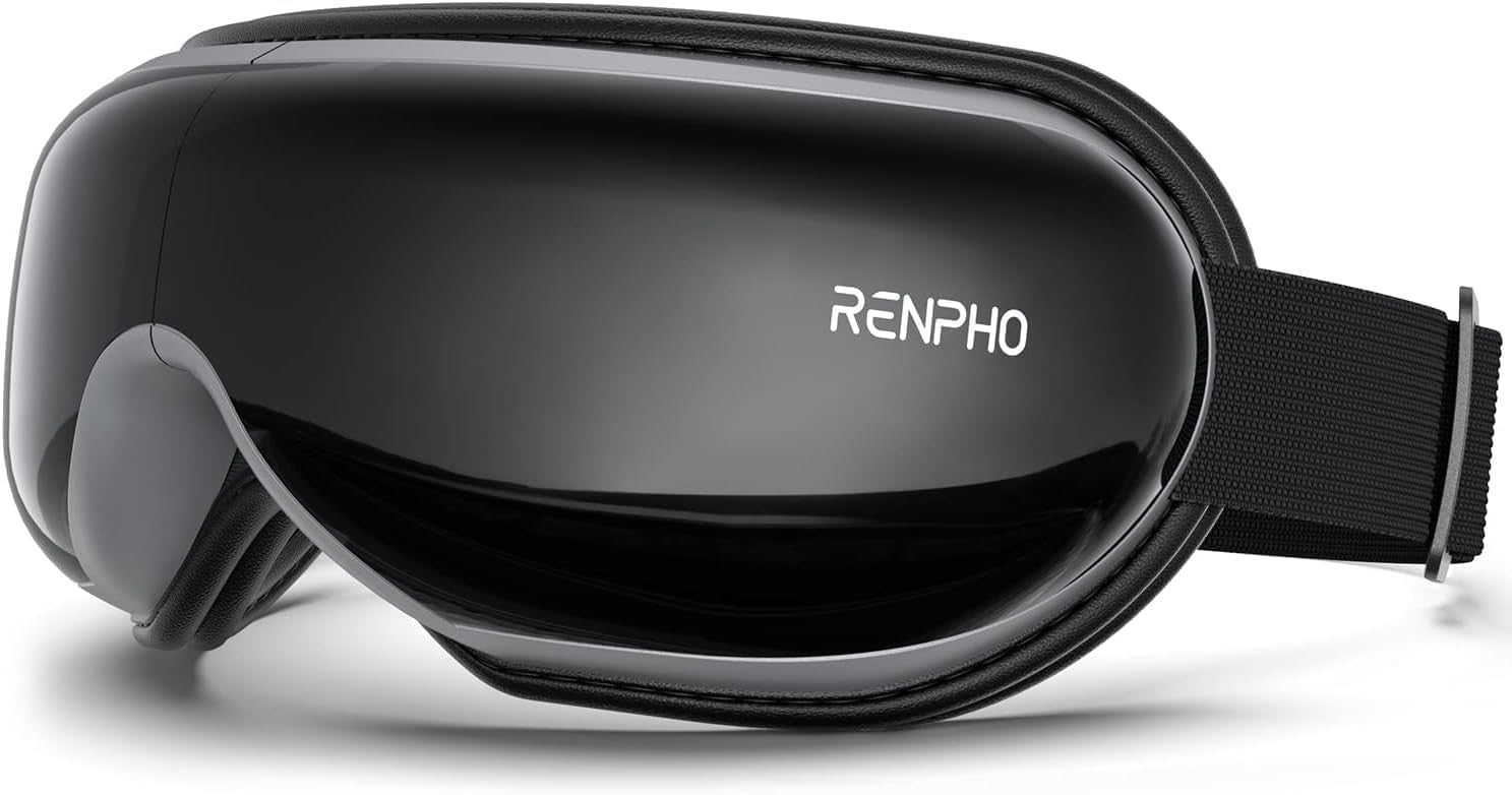 Heated Eye Massager with Vibration, Relief for Head Tension, Eye Strain & Dry Ey0
