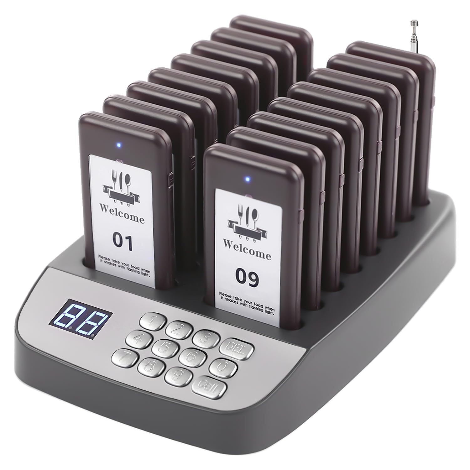 10 Restaurant Pager System Replacement Pagers - Single Beepers for Fast Service3