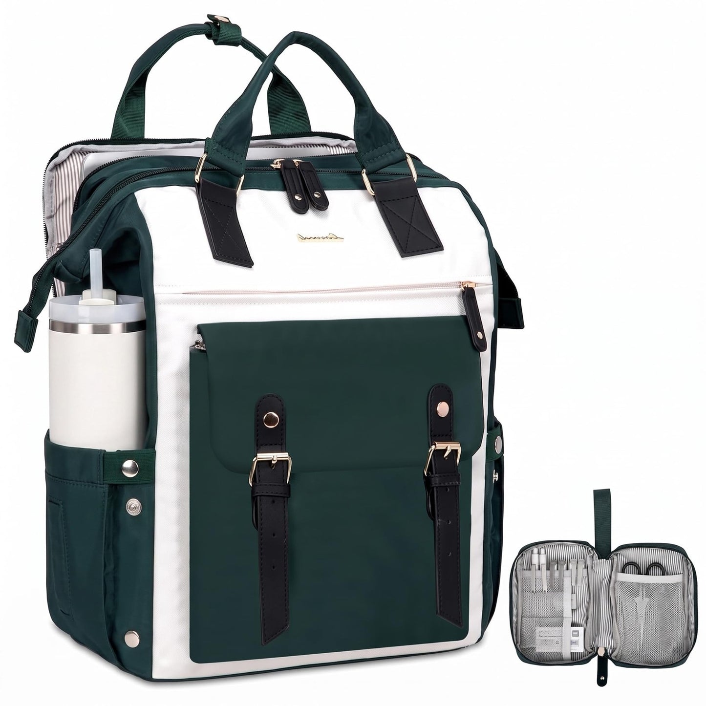 Spacious Water Resistant Laptop Backpack for 17.3" Laptops, Anti Theft Travel Ba1